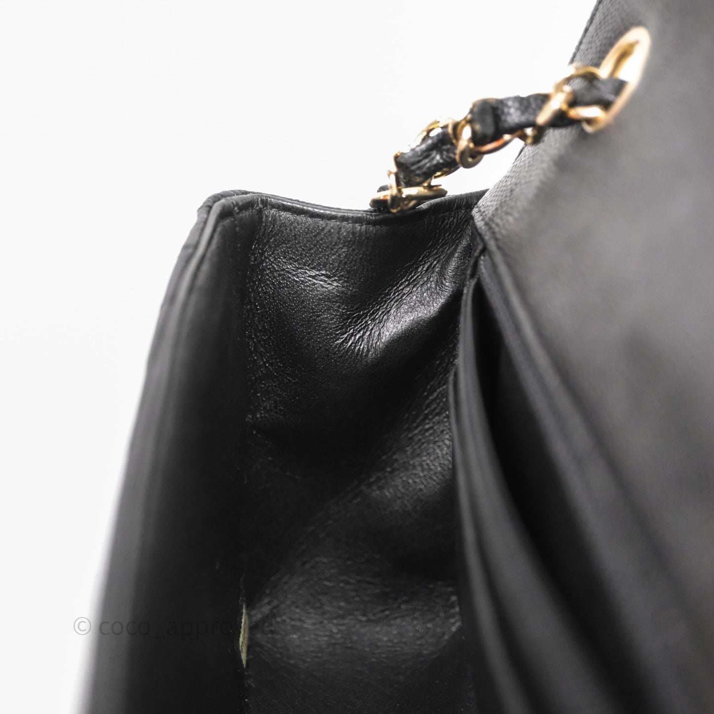 Chanel Quilted Mini Rectangular Black Caviar Gold Hardware