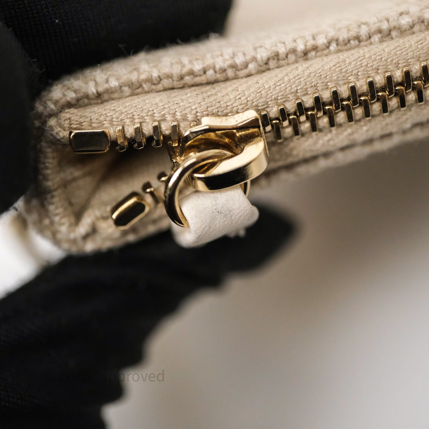 Chanel New Small Deauville Tote Beige Canvas Gold Hardware