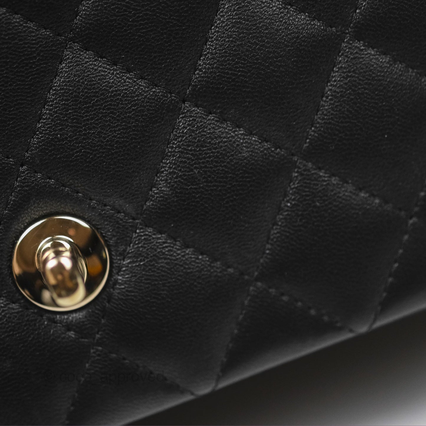 Chanel Top Handle Mini Rectangular Flap Black Lambskin Gold Hardware