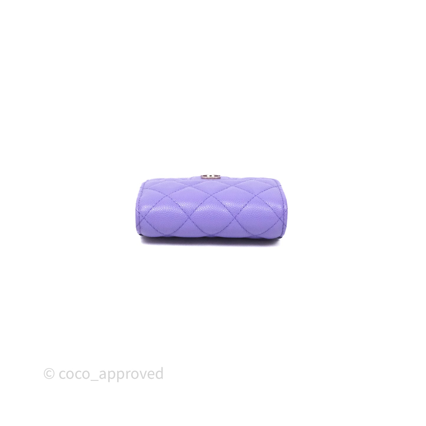Chanel Classic Flap Wallet Purple Caviar Gold Hardware⁣ 20S