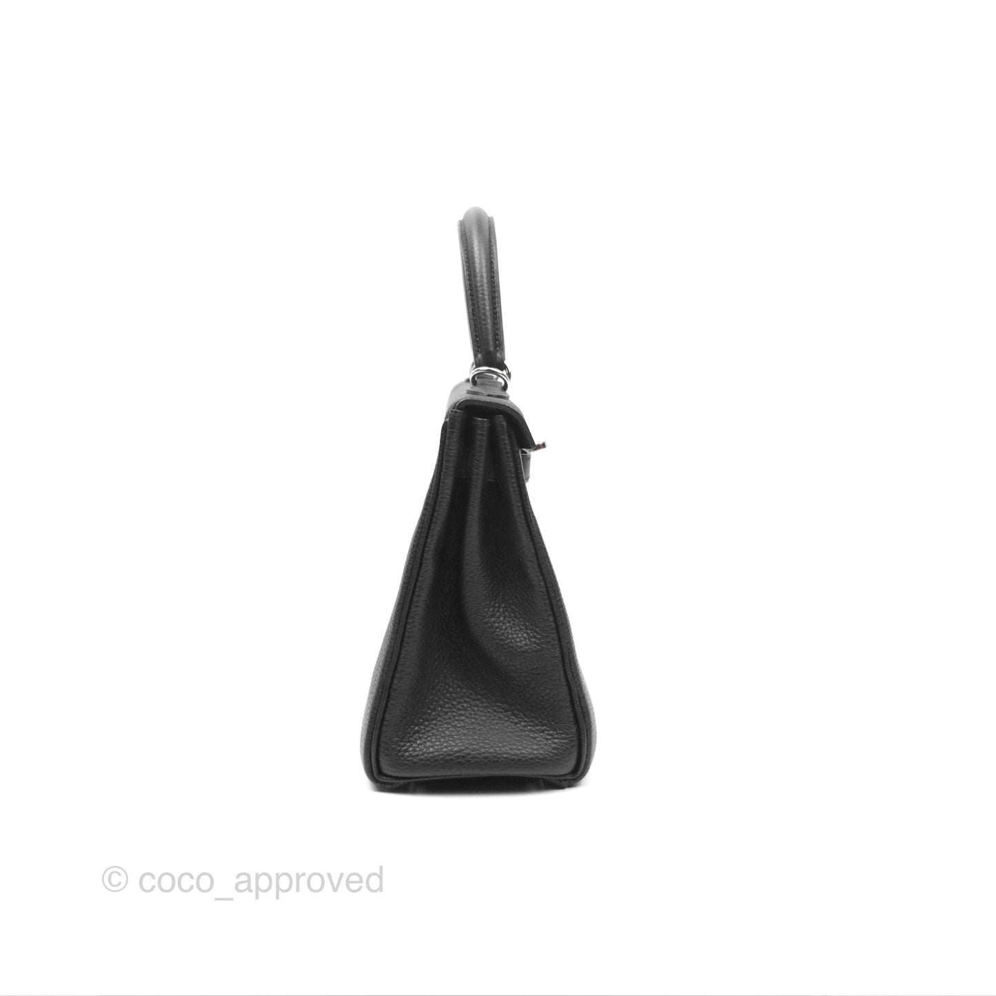 Hermès Retourne Kelly 25 Black Togo Palladium Hardware
