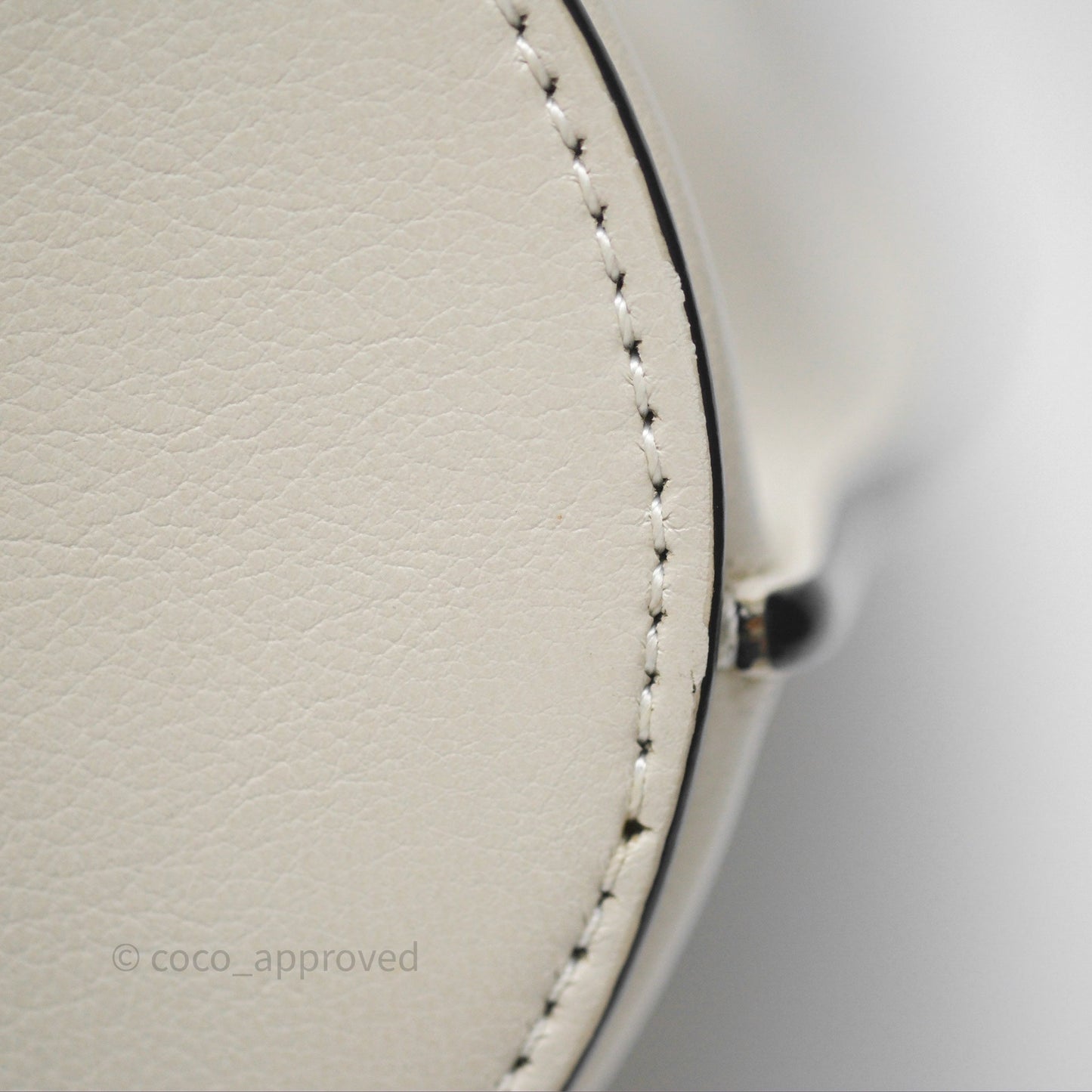 Loewe Gate Bucket Handle Bag Soft White Grained Calfskin