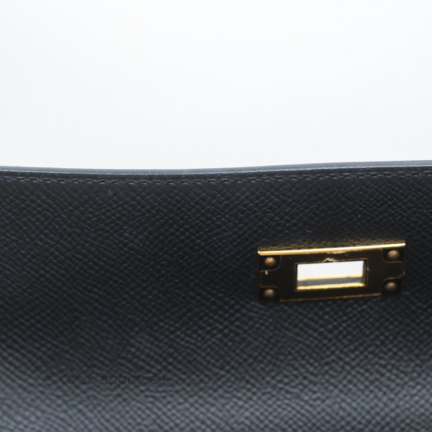 Hermès Kelly 28 Sellier Noir Black 89 Epsom Gold Hardware