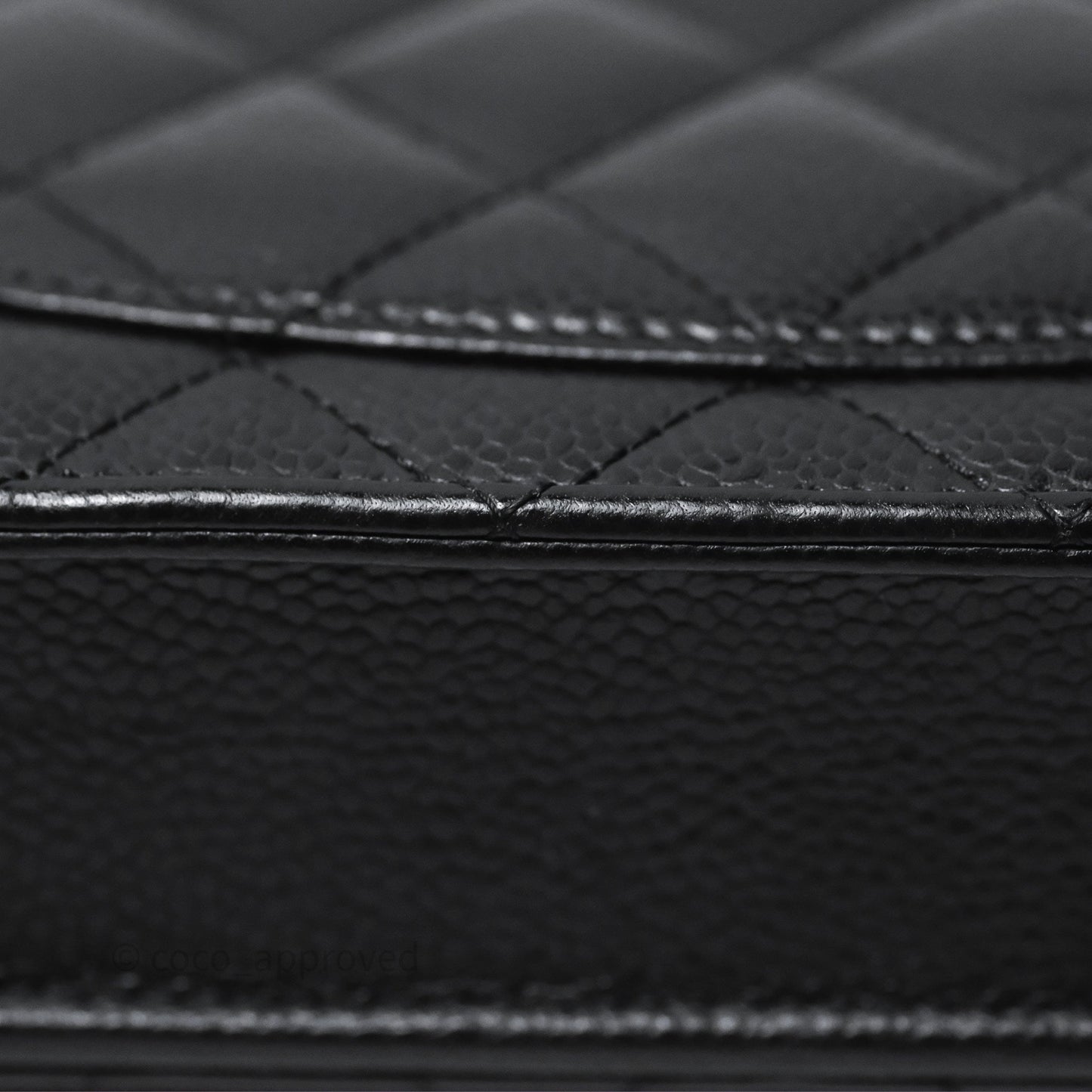 Chanel Quilted WOC Black Caviar Silver Hardware