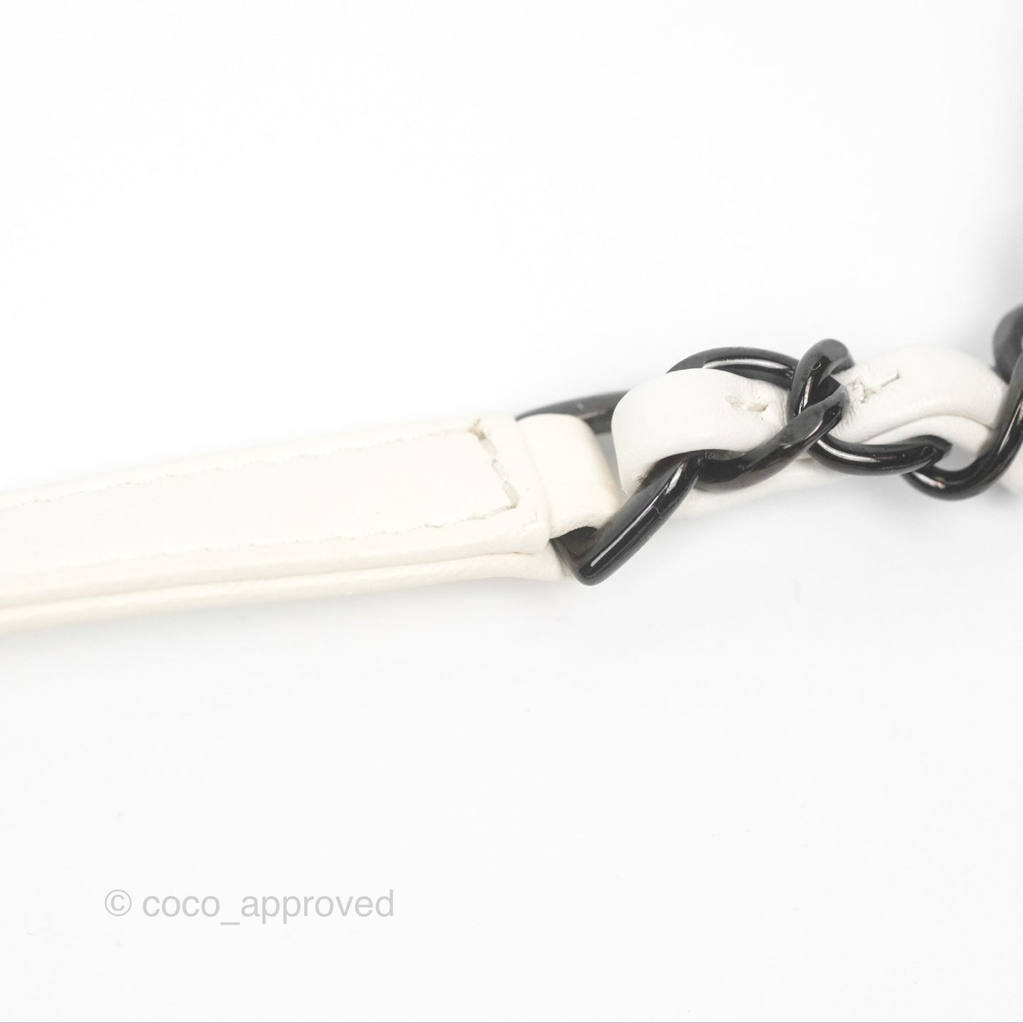 Chanel Trendy CC Small White Lambskin Black Hardware