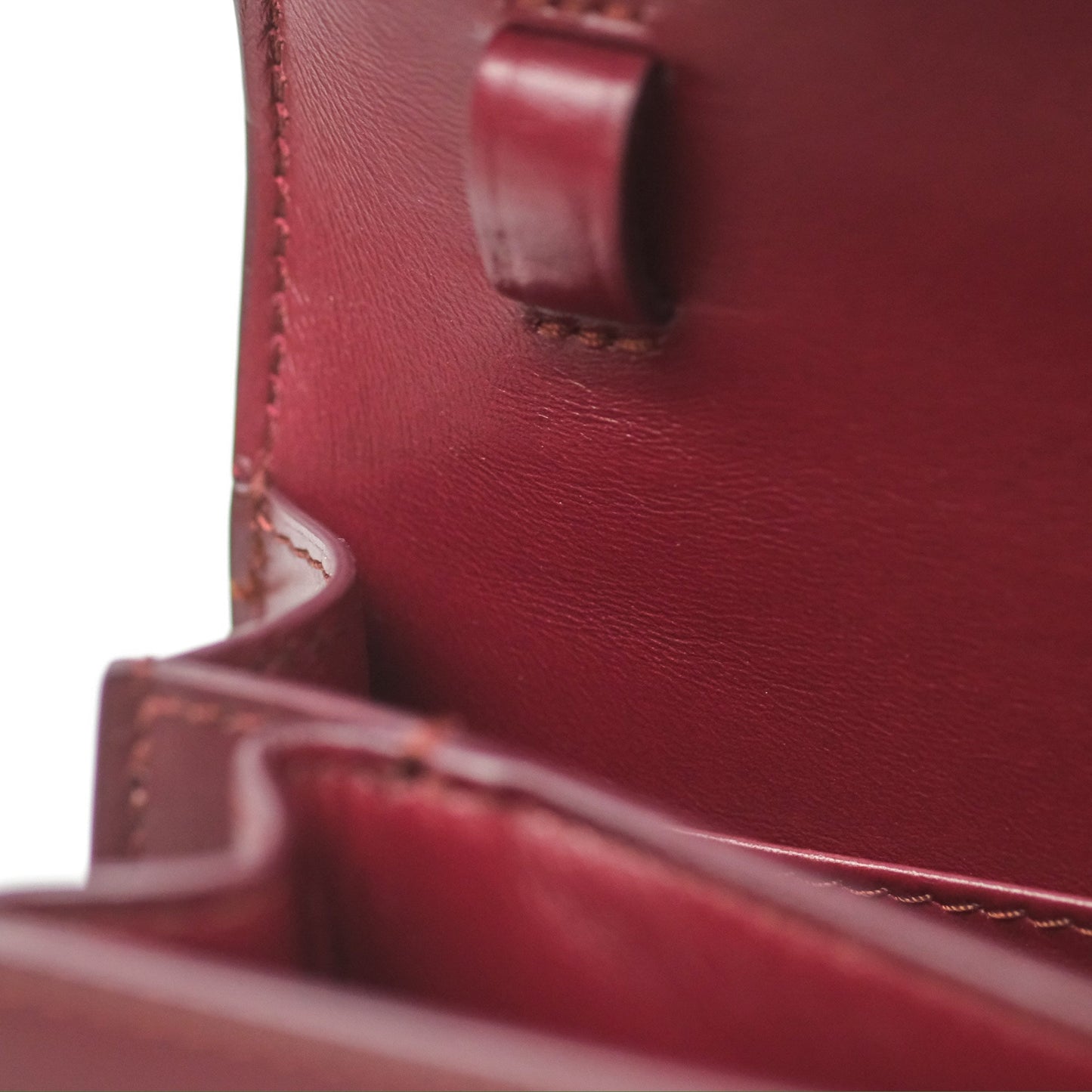 Celine Teen Classic Box Flap Burgundy Calfskin