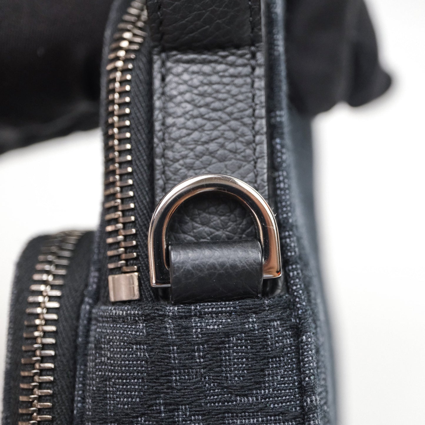 Christian Dior Men's Crossbody Bag Black Oblique Canvas