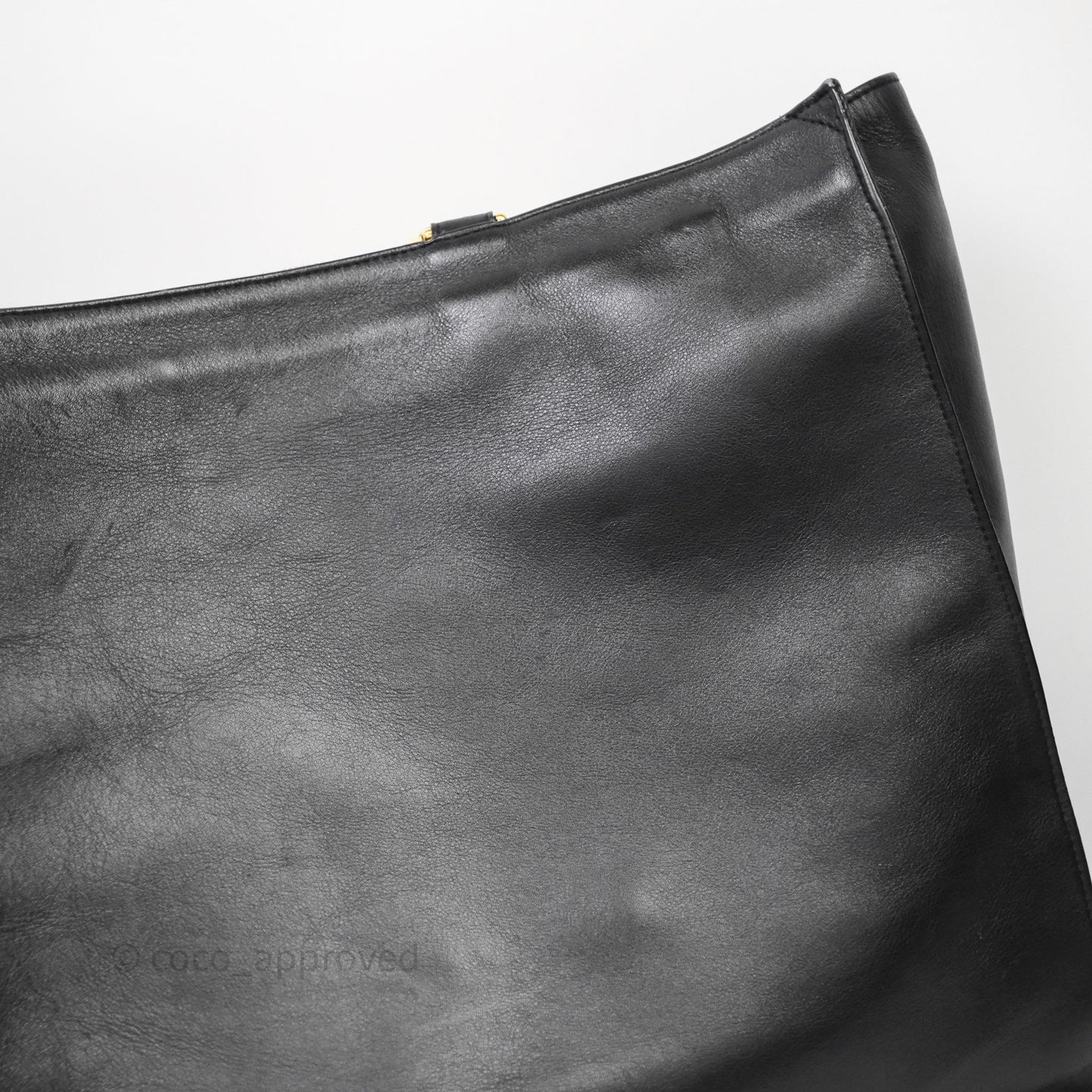 Chanel Vintage Shoulder Bag Black Calfskin Gold Hardware