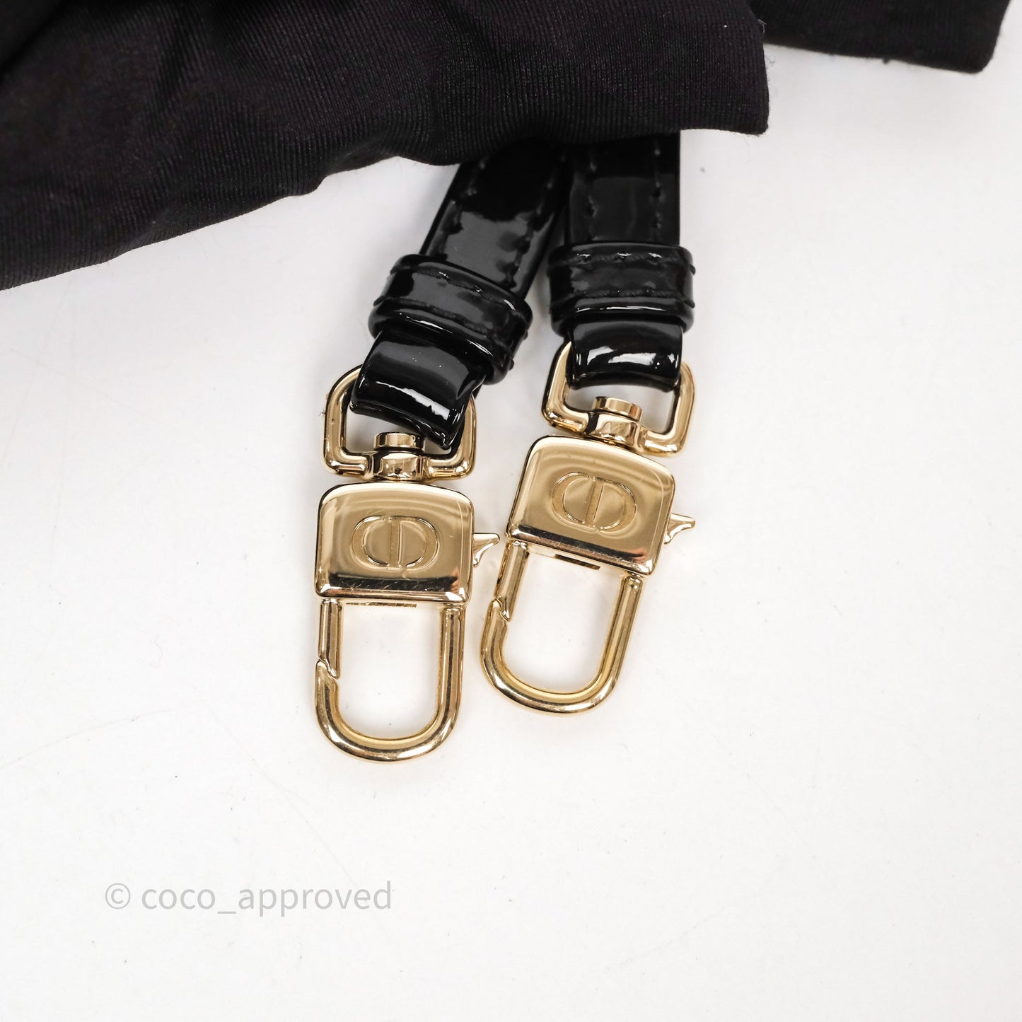 Christian Dior Micro Lady D-Joy Bag Black Patent Cannage Calfskin Gold Hardware