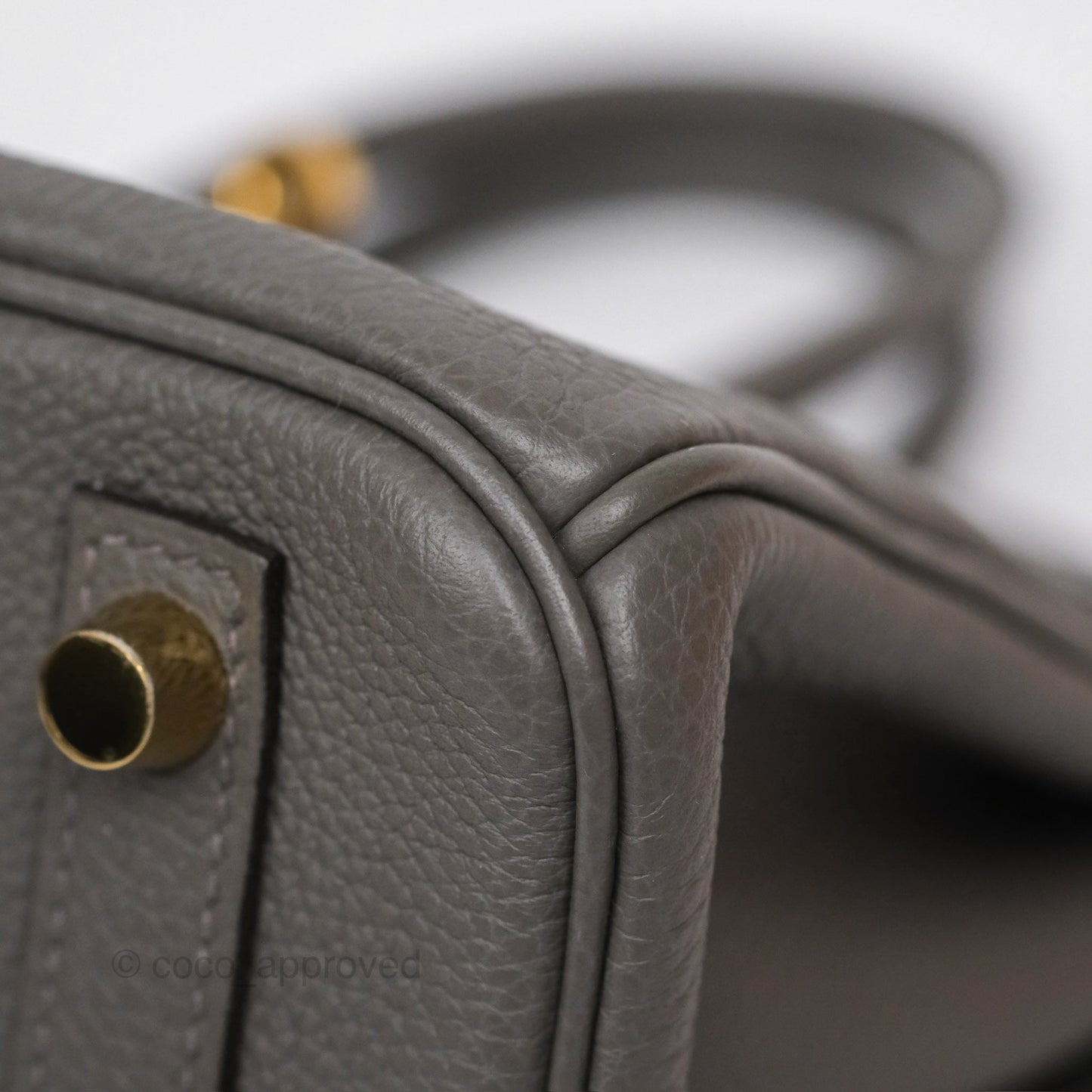 Hermès Birkin 25 Retourne Gris Meyer 0L Togo Gold Hardware