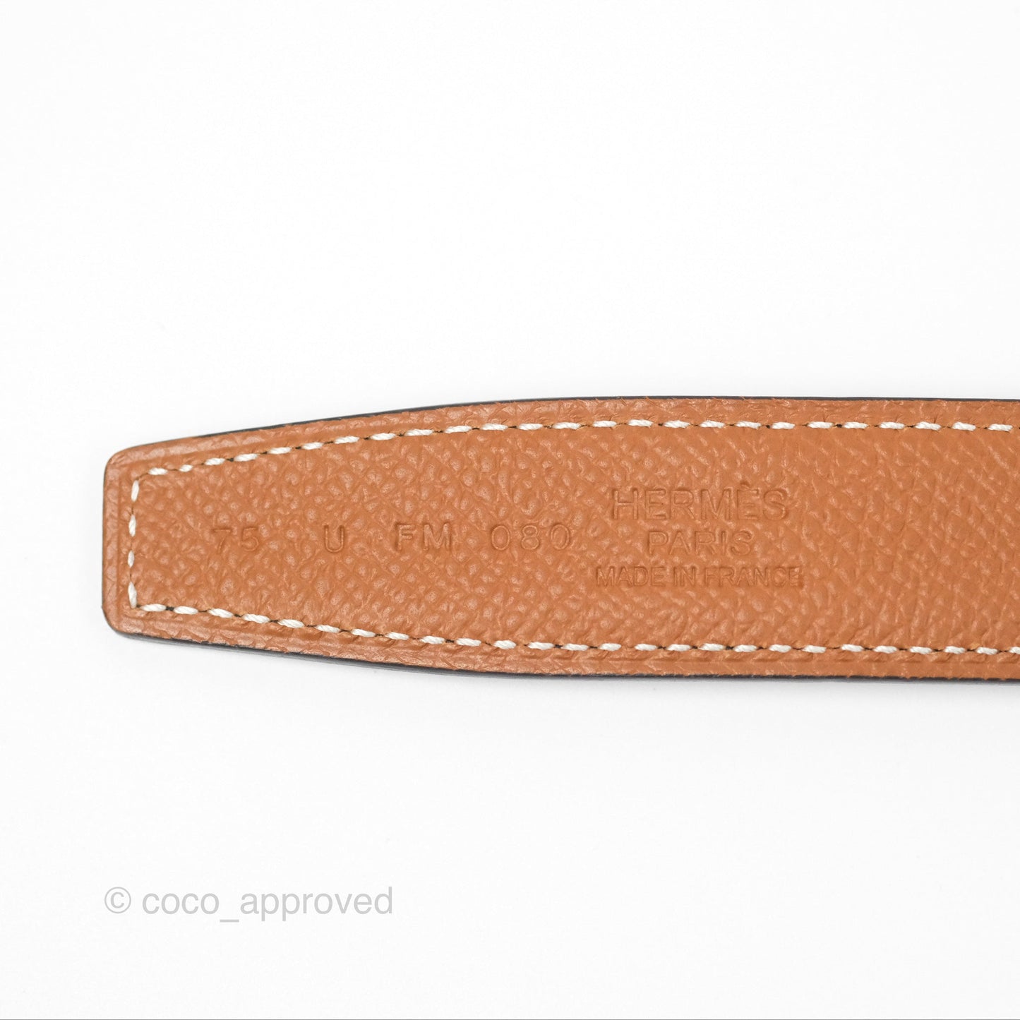 Hermès Constance Belt Buckle & Reversible Leather Strap Size 75