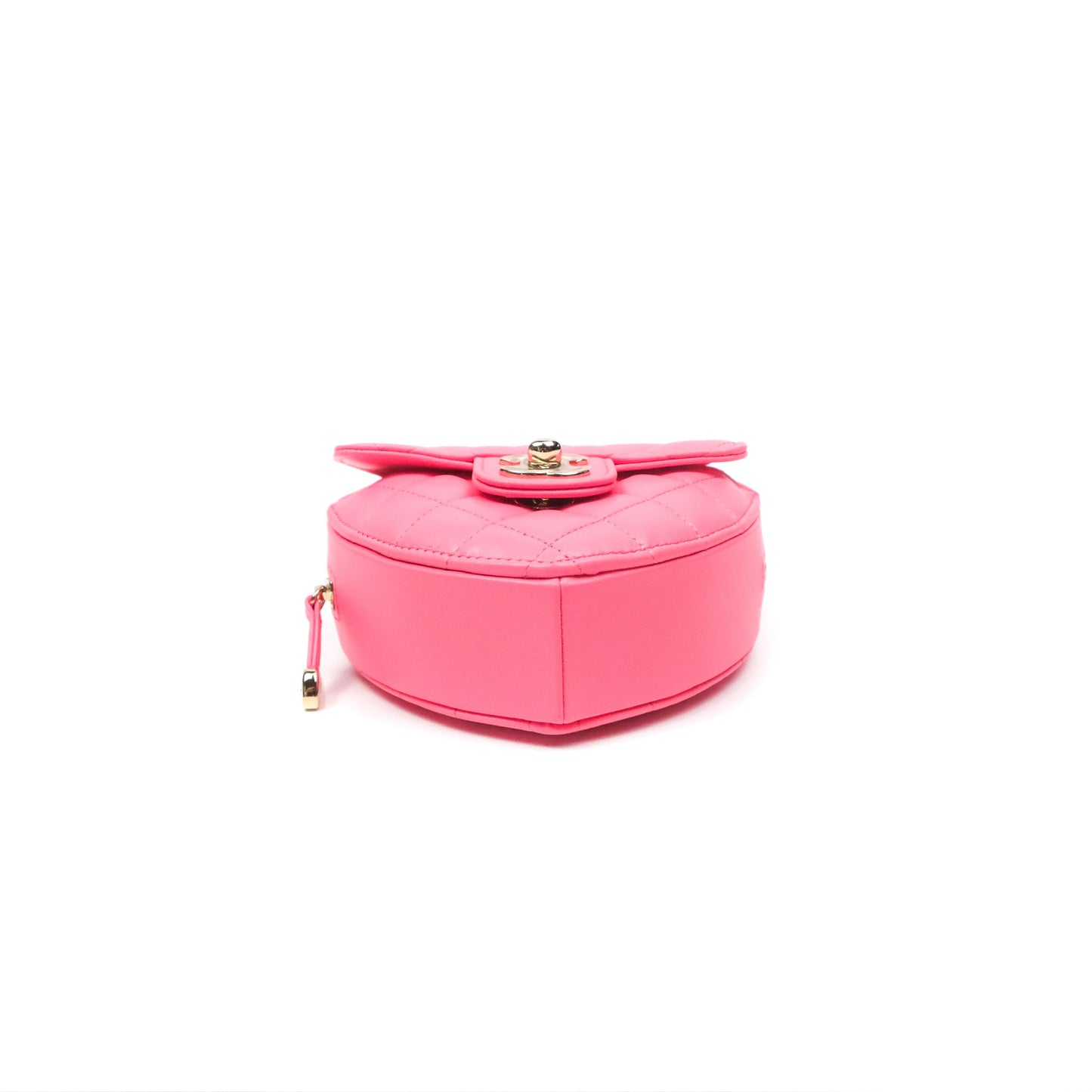 Chanel Small Heart Bag Pink Lambskin Gold Hardware 22S
