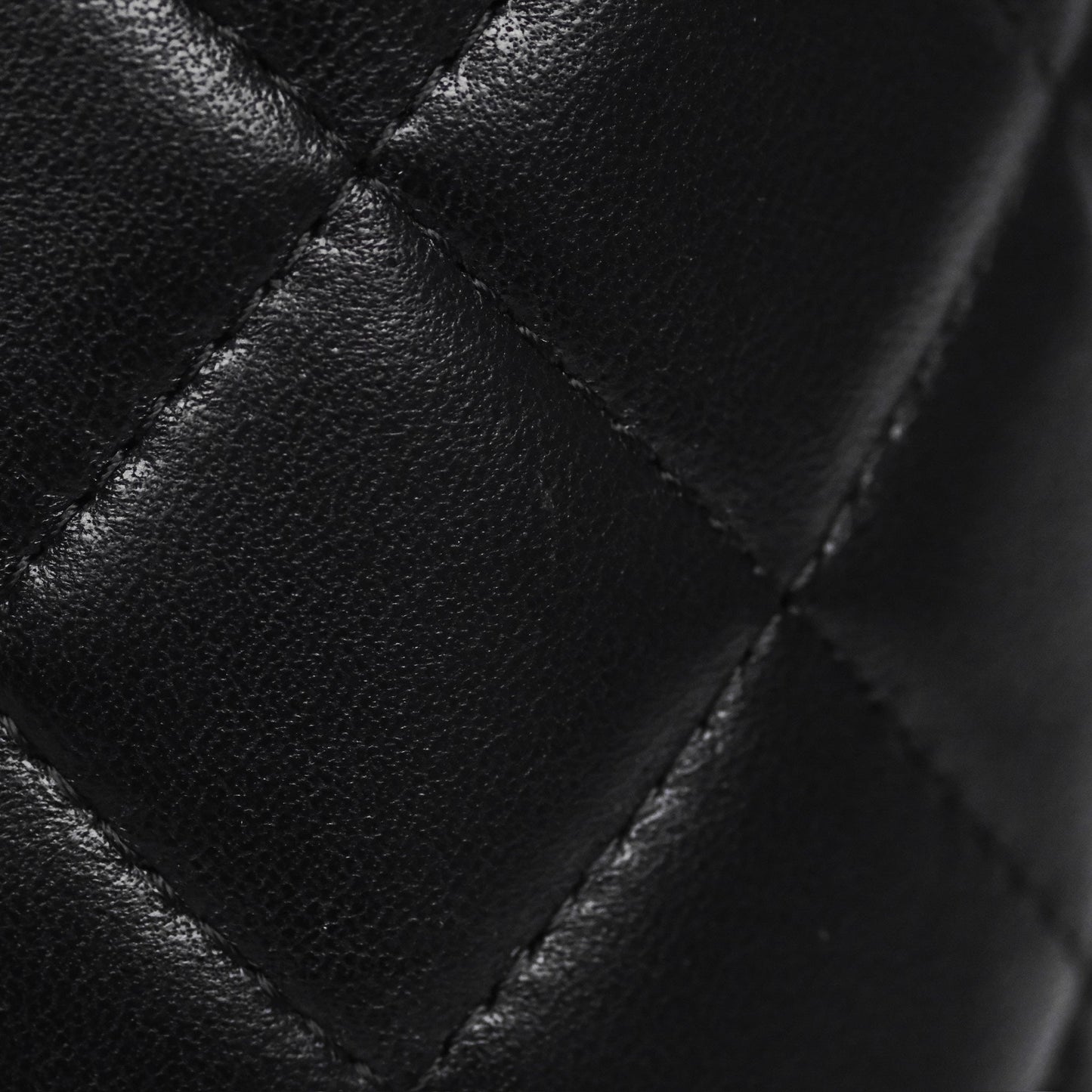 Chanel Small Bucket With Chain Black Lambskin Gold Hardware 21A