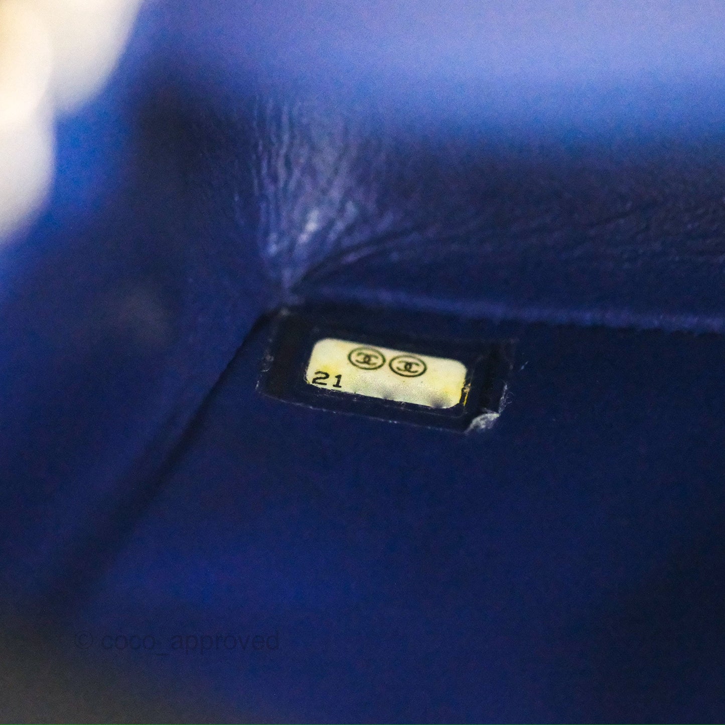 Chanel Quilted Mini Rectangular Flap Blue Velvet Gold Hardware