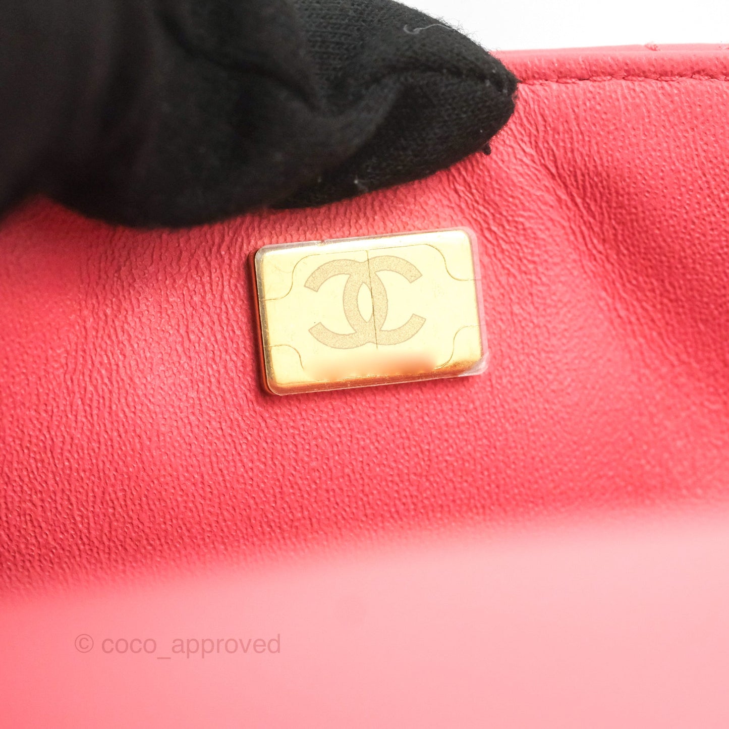 Chanel Mini Square Flap Pink Lambskin Gold Hardware