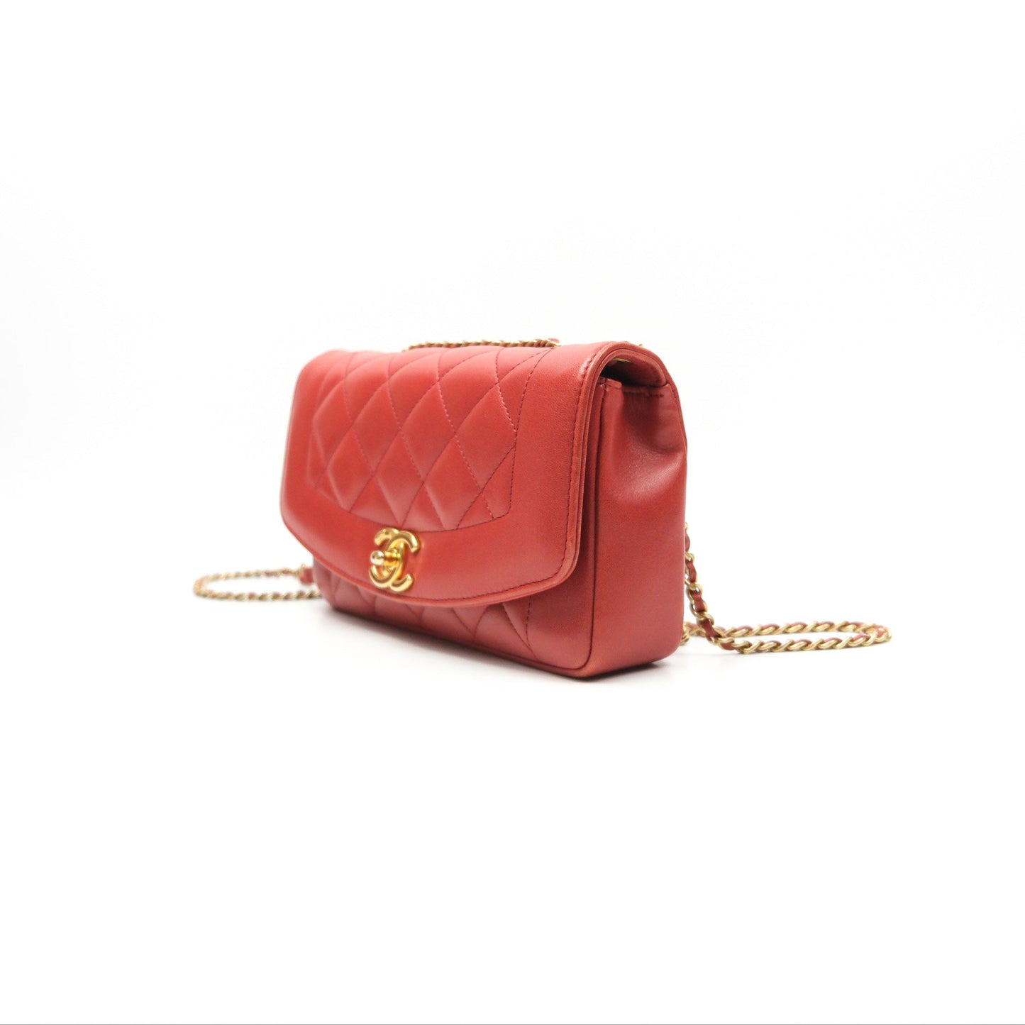 Chanel Diana Reissue Brick Red Gold Hardware