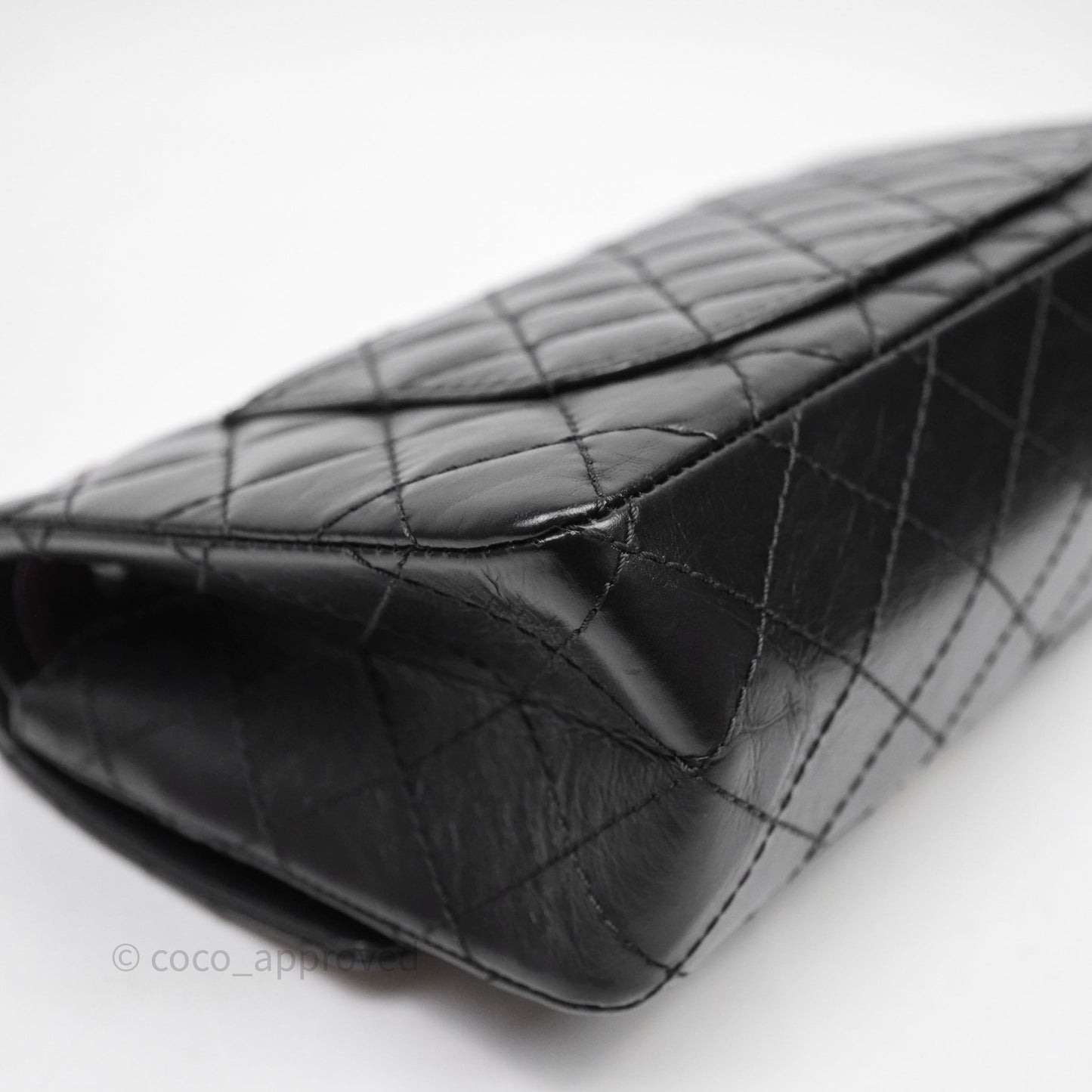 Chanel Reissue 225 Quilted Aged Calfskin Black Aged Gold Hardware
