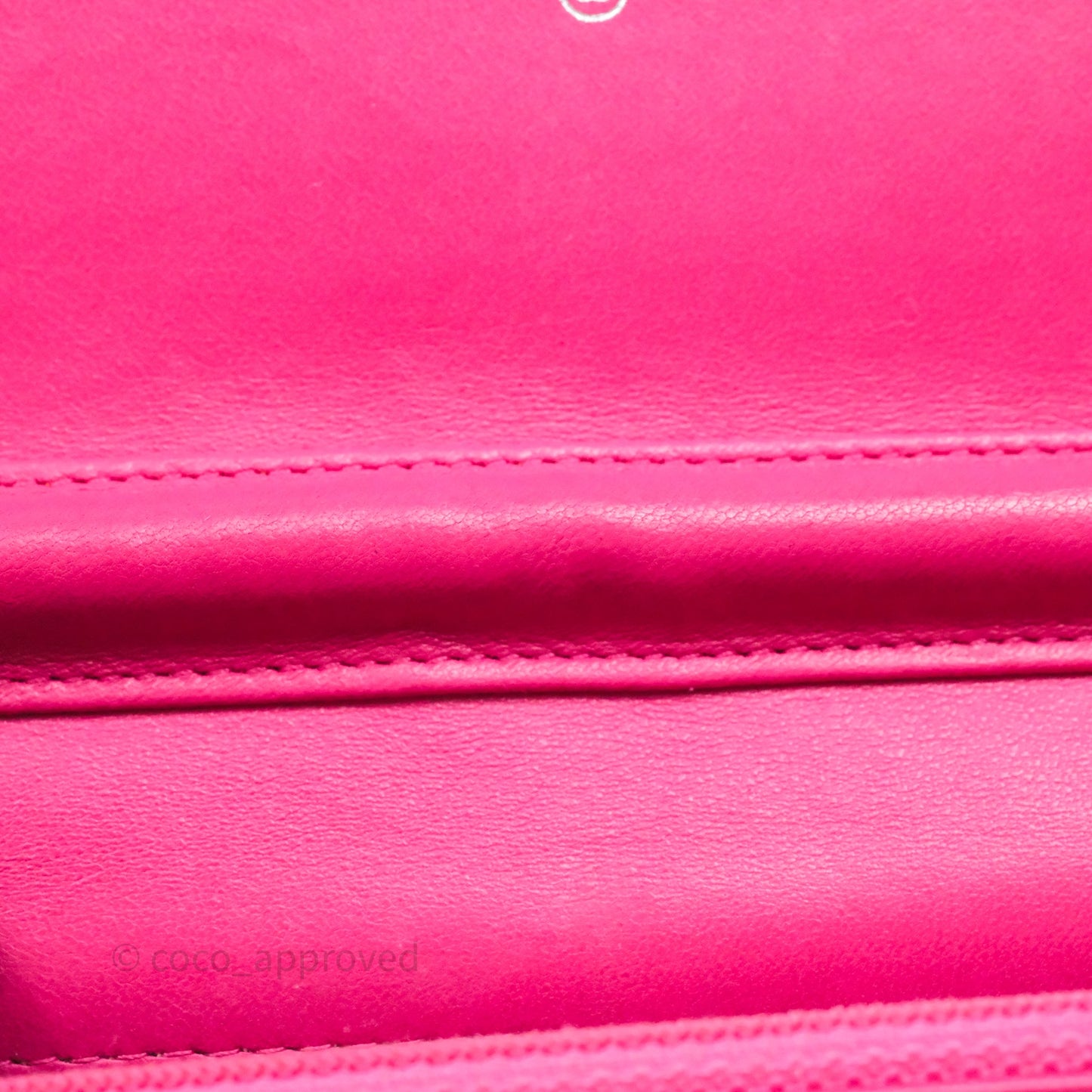 Chanel Quilted Wallet on Chain WOC Pink Lambskin Silver Hardware