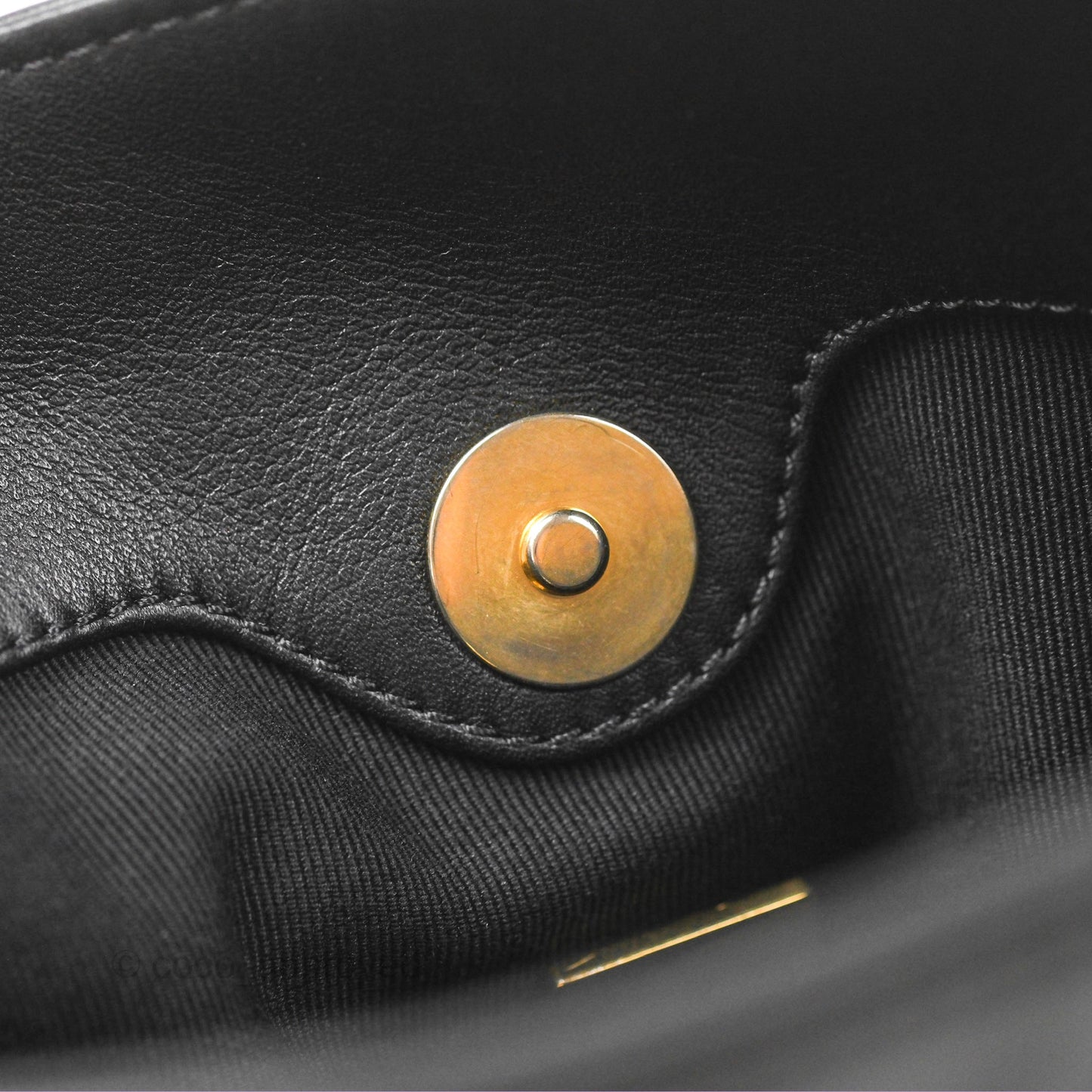 Chanel Drawstring Tote Bag Black Calfskin Aged Gold Hardware