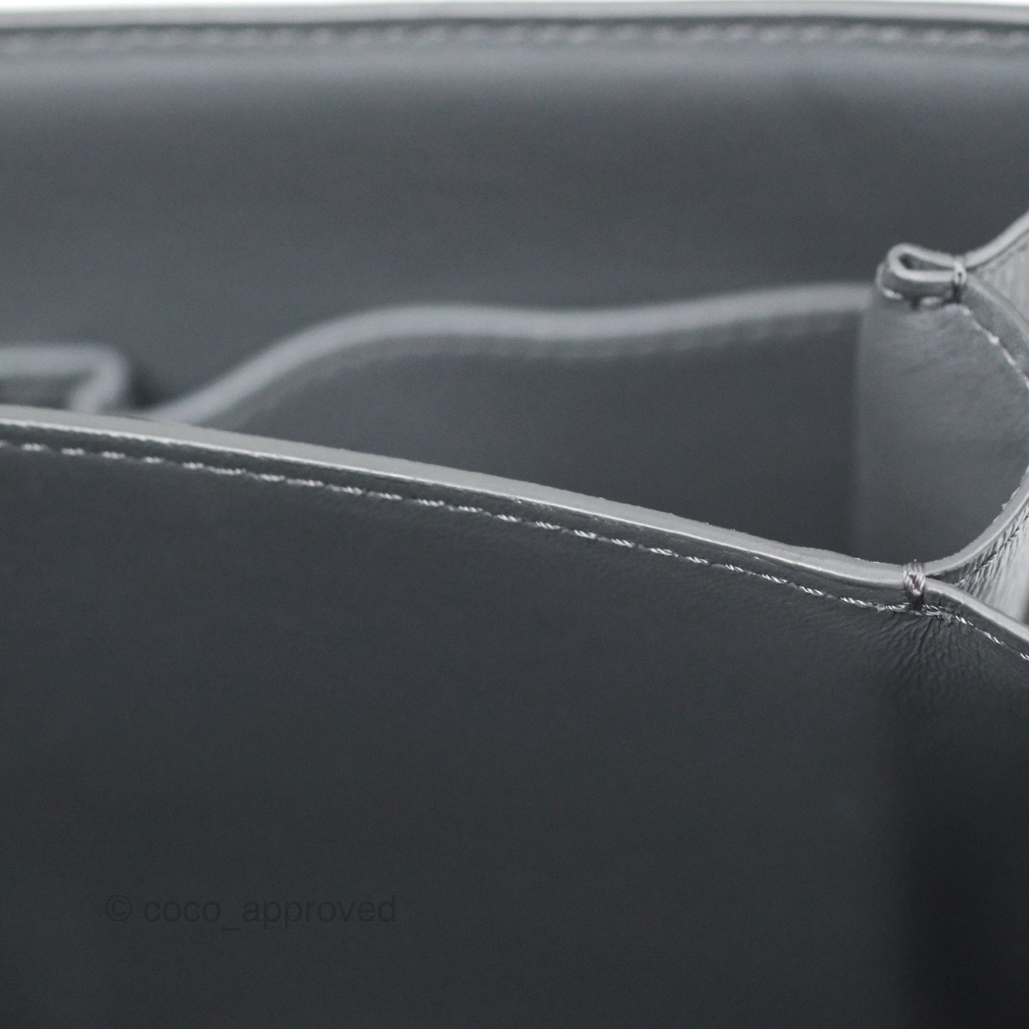Celine Medium Classic Box Flap Grey Liege Calfskin