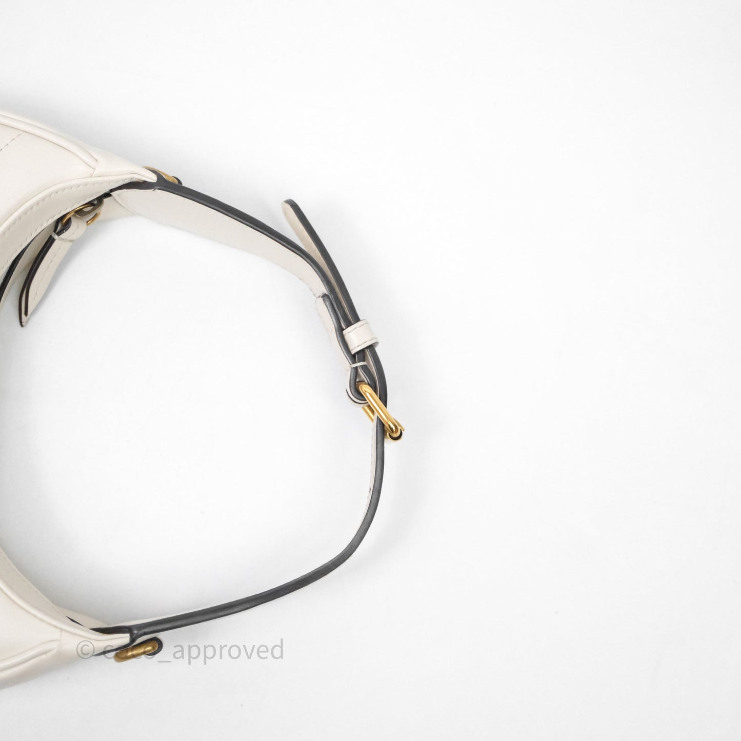 Gucci GG Marmont Half Moon-shaped Hobo Bag White