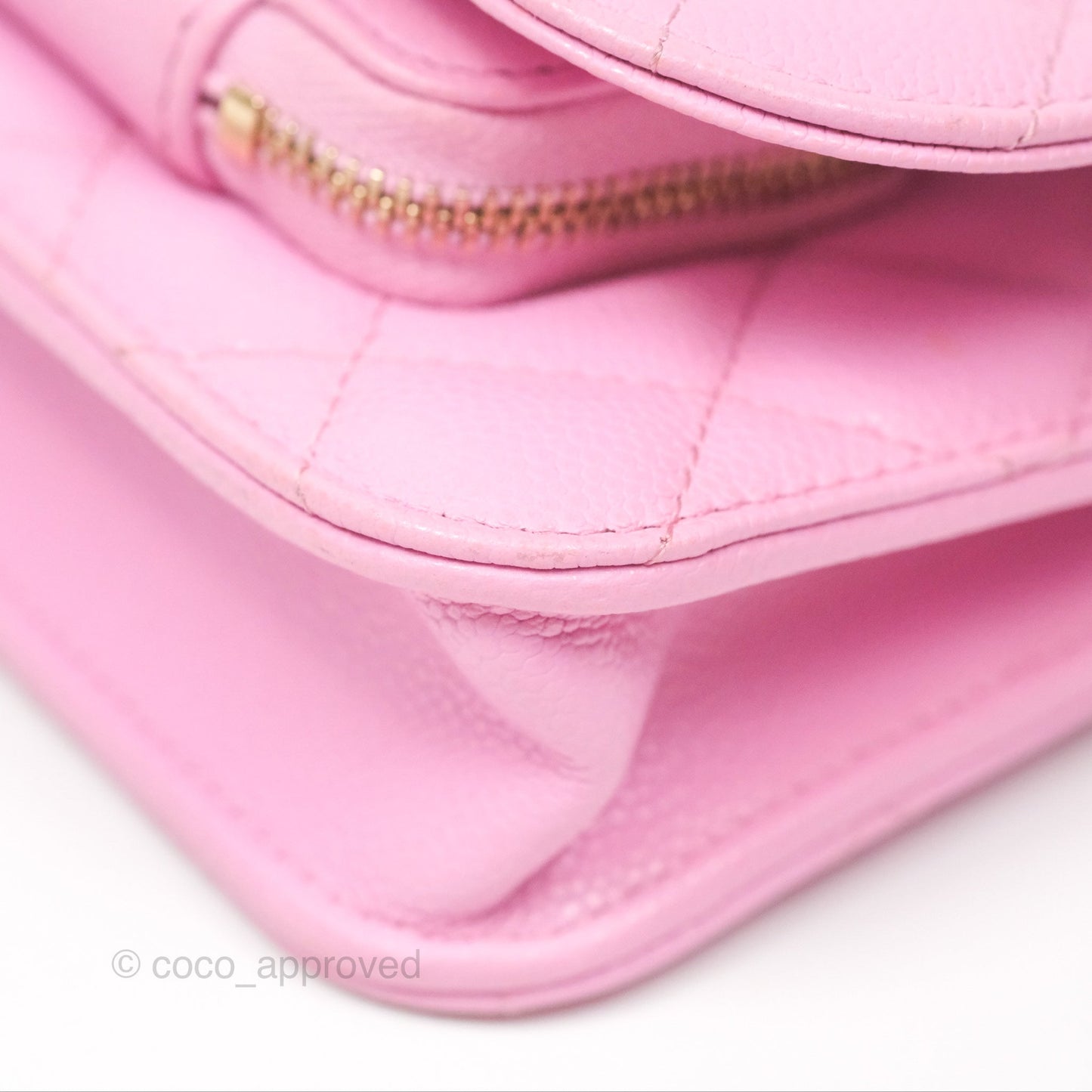 Chanel Business Affinity Clutch With Chain Pink Caviar Gold Hardware