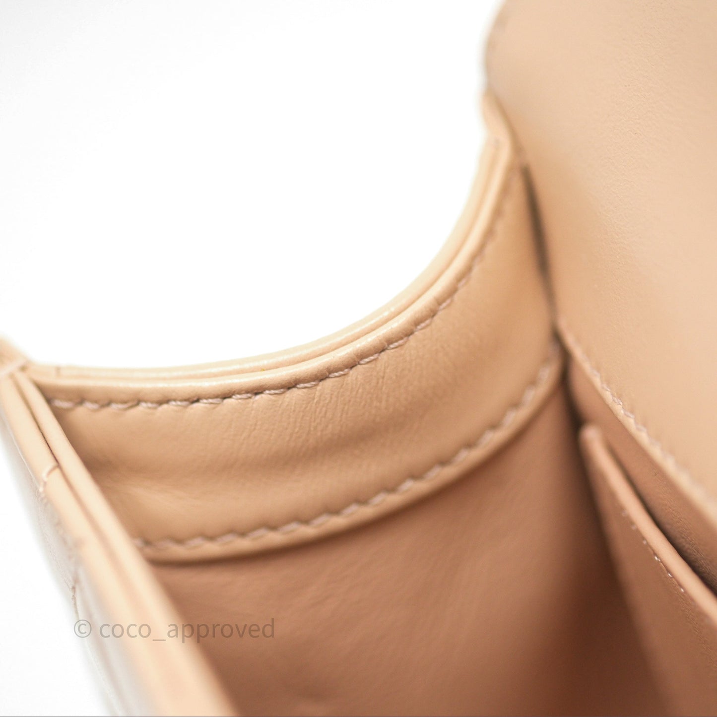 Chanel Quilted Mini Perfect Fit Adjustable Beige Calfskin Gold Hardware