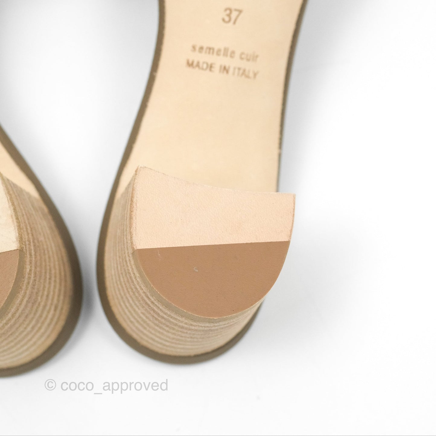 Hermès Oasis Sandals in Etoupe Epsom Size 37