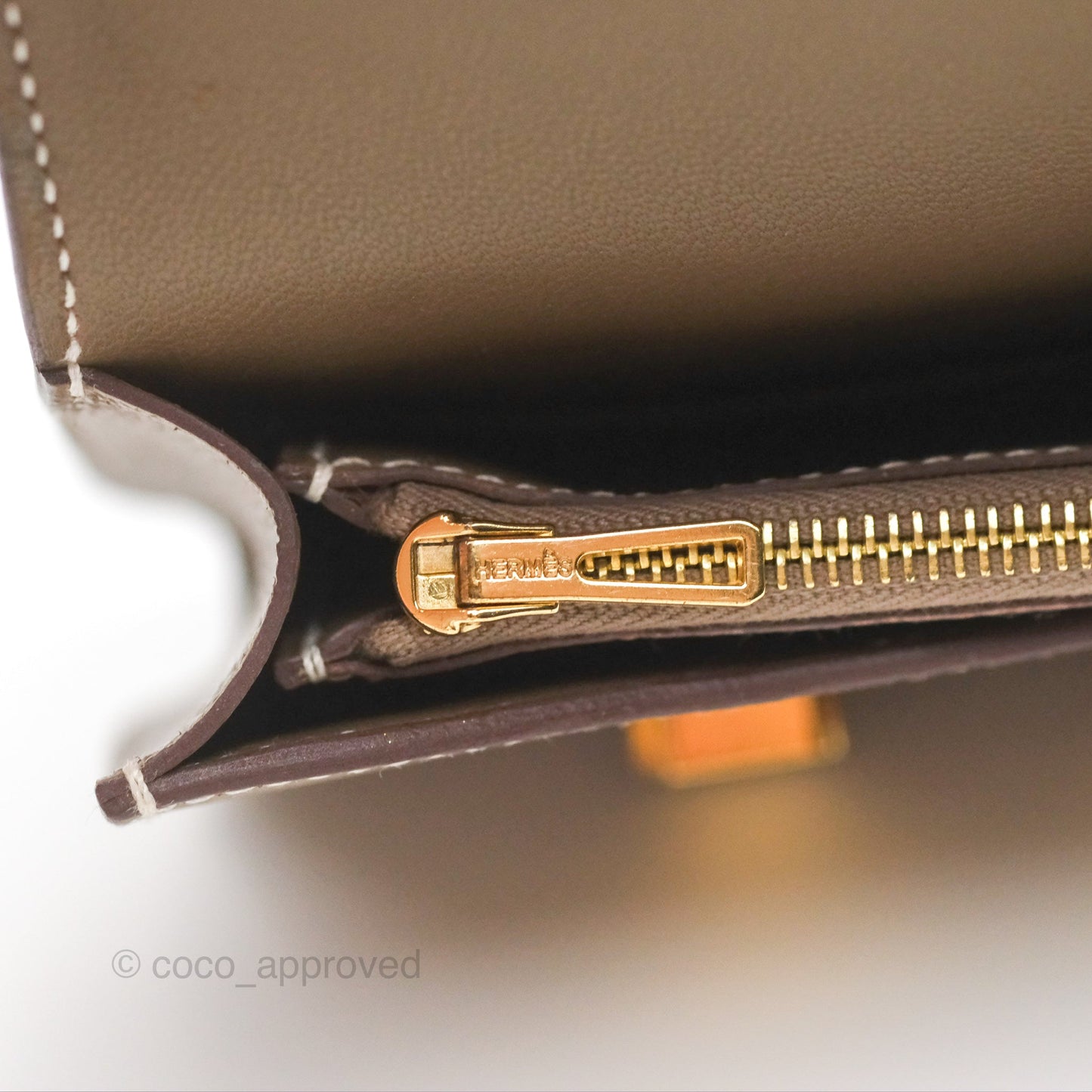 Hermès Constance Slim Wallet Etoupe Epsom Gold Hardware