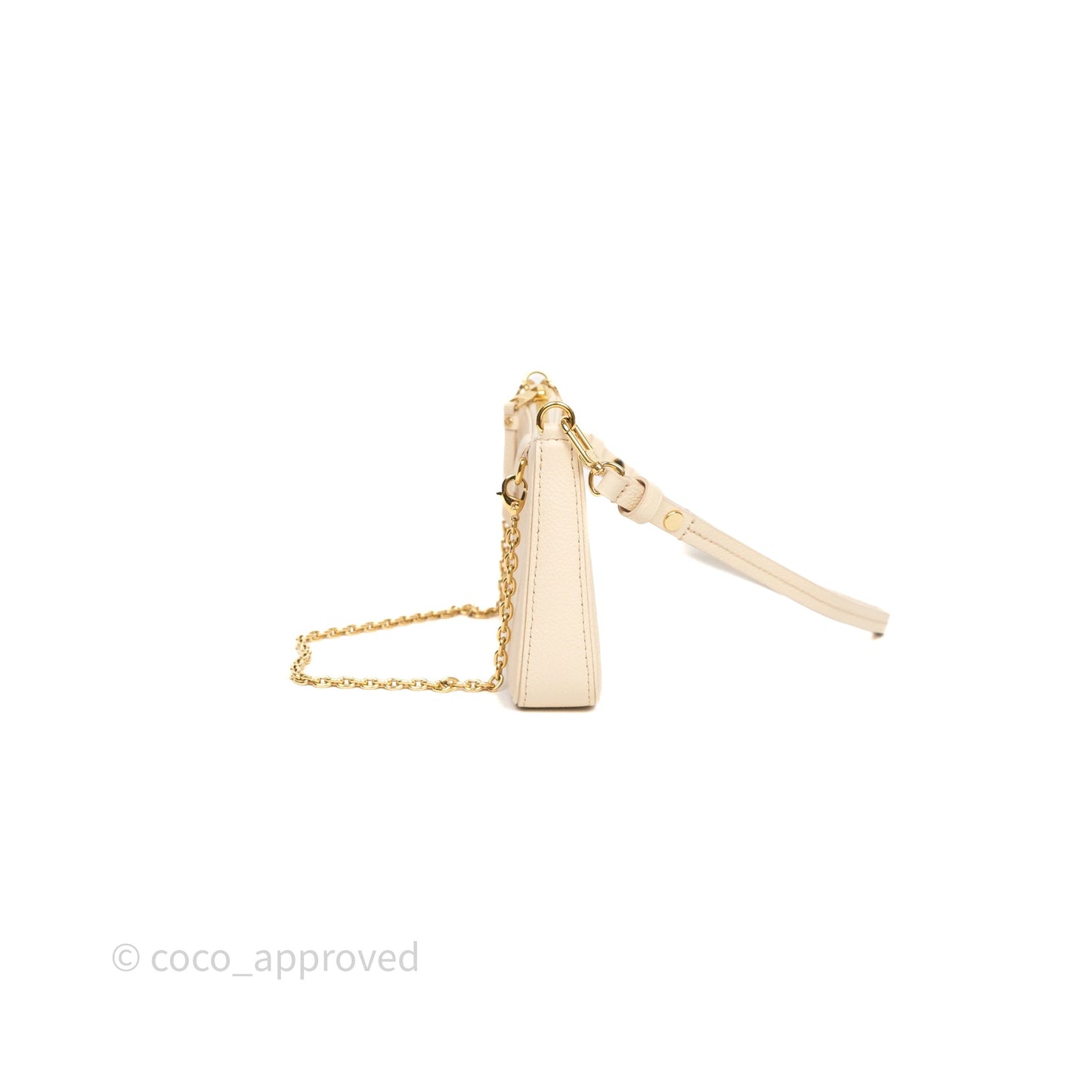 Louis Vuitton Easy Pouch On Strap Crème Monogram Empreinte Leather