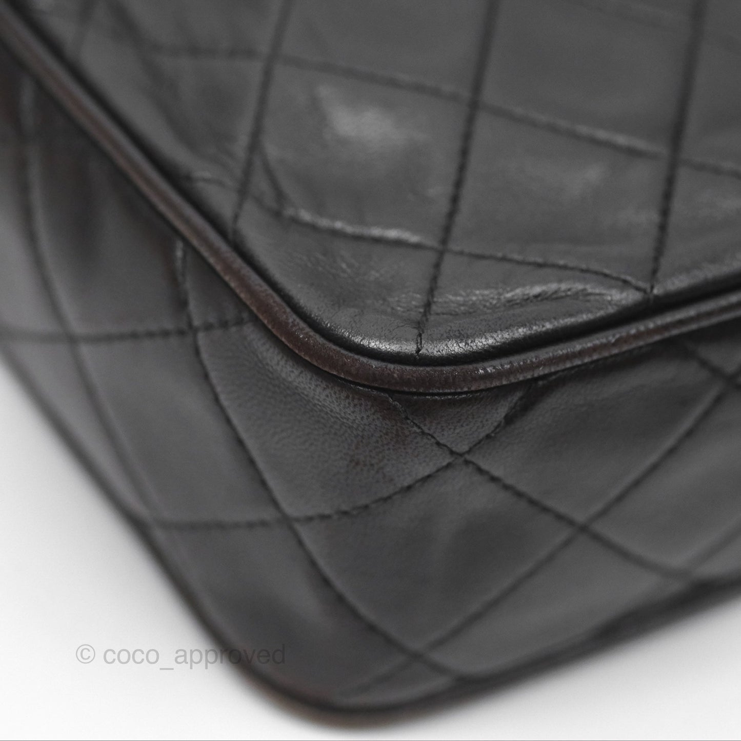Chanel Vintage Small Camera Bag Black Lambskin Gold Hardware