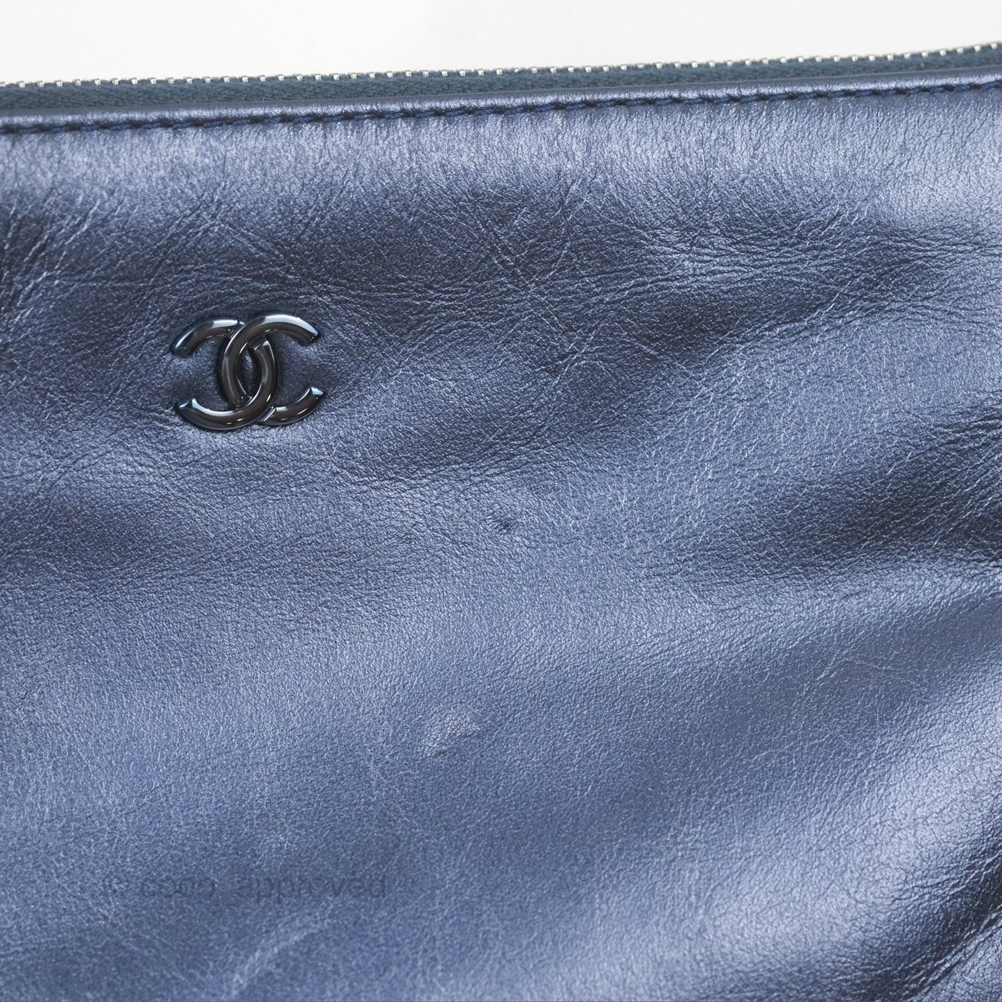 Chanel 22 Small Metallic Midnight Blue Aged Calfskin Midnight Blue/Silver Hardware