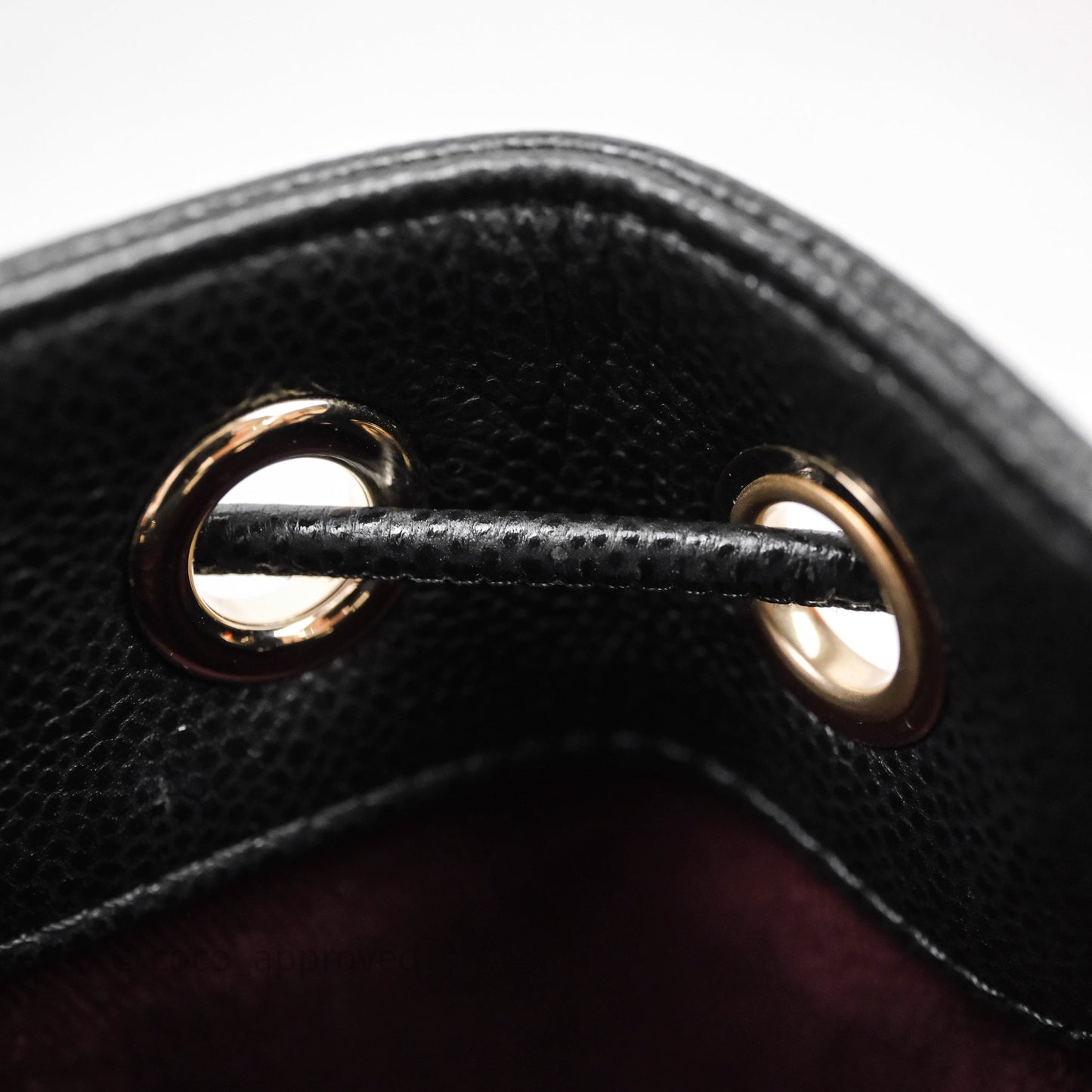 Chanel Business Affinity Drawstring Bucket Bag Black Caviar Gold Hardware