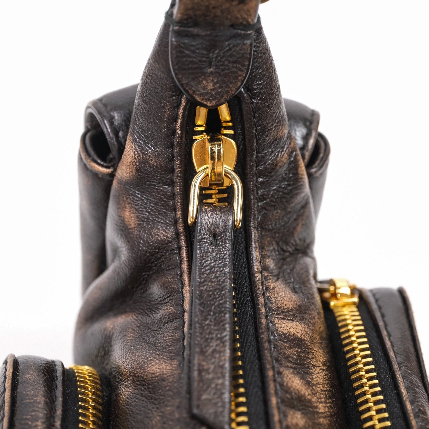 Miumiu Nappa leather Pocket bag Coffee