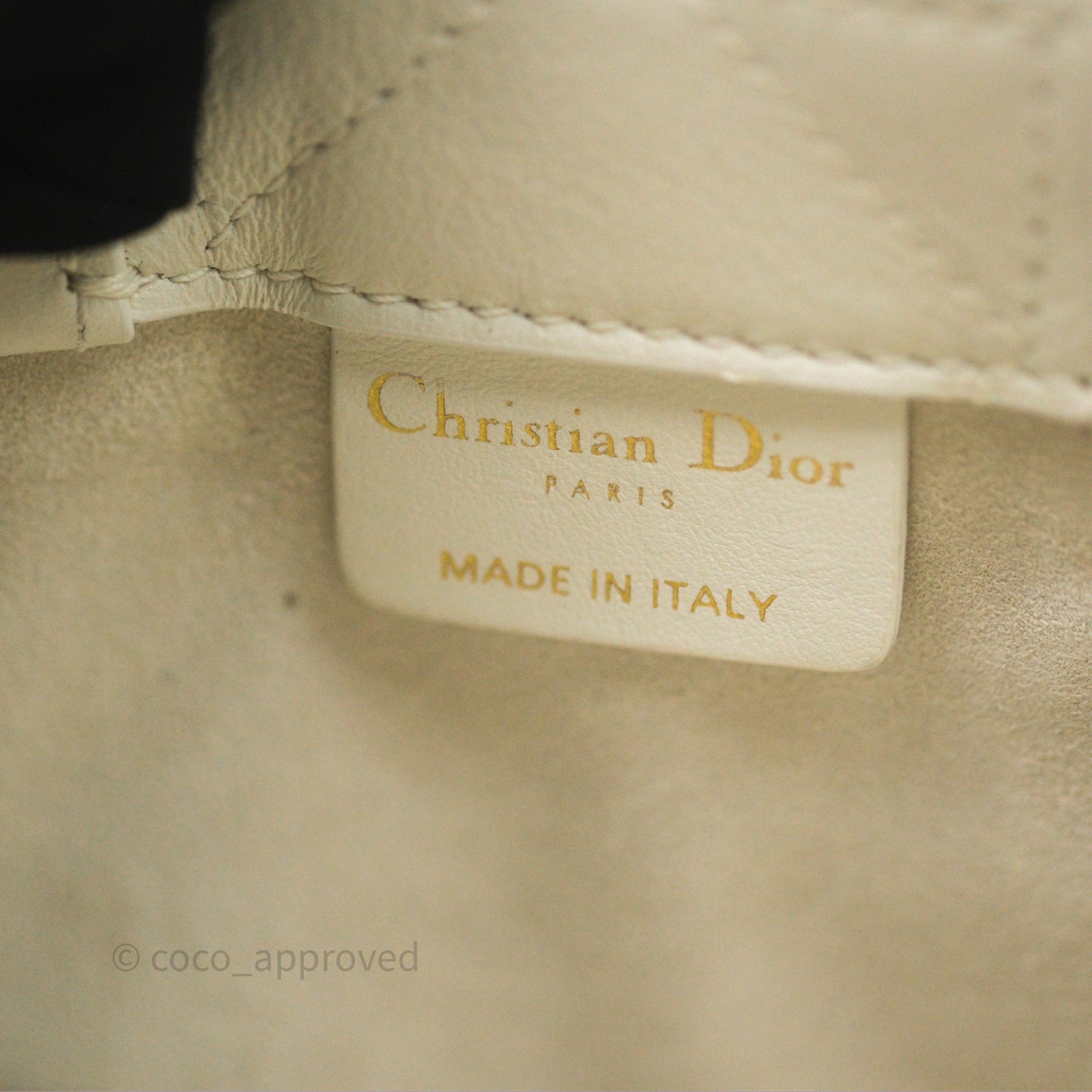 Christian Dior Mini Dior Book Tote Latte Macrocannage Calfskin Gold Hardware