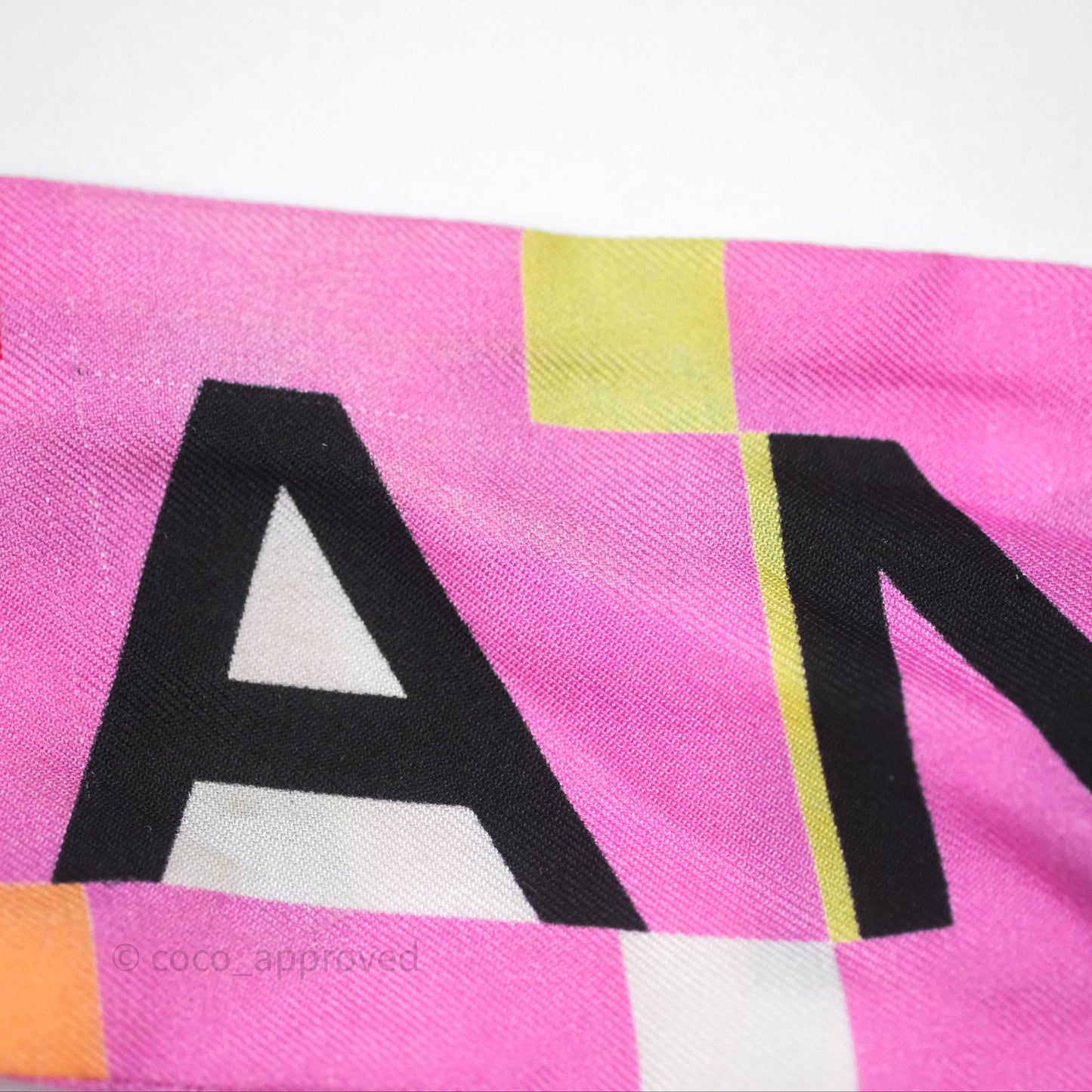Chanel CC Silk Twilly Pink