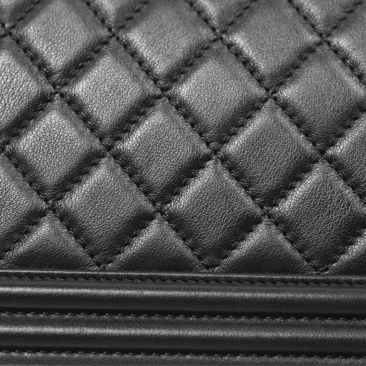 Chanel Medium Boy Quilted Black Calfskin Ruthenium Hardware