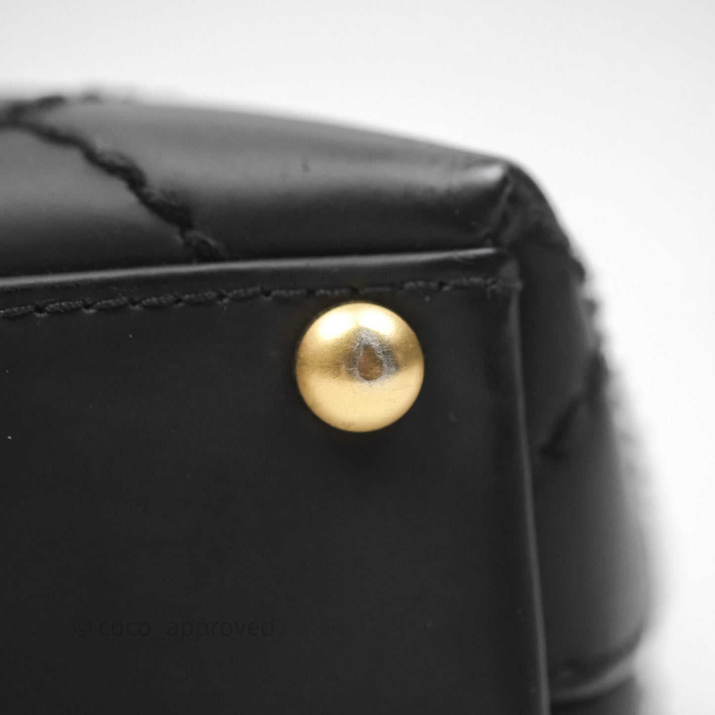 Chanel Vintage Quilted CC Tote Bag Matte Black Calfskin Gold Hardware