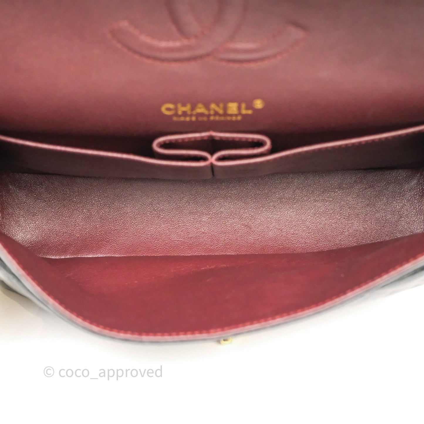 Chanel Classic M/L Medium Flap Quilted Black Lambskin Gold Hardware