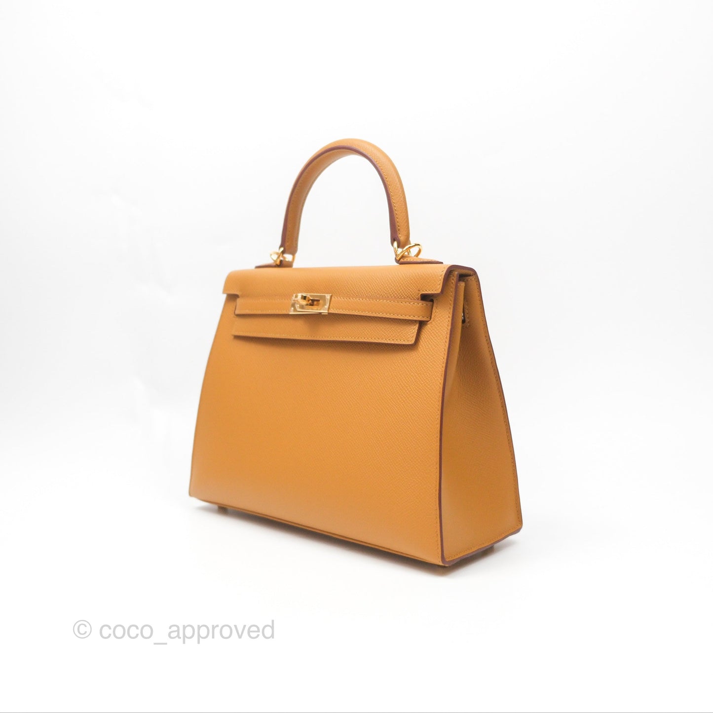 Hermès Sellier Kelly 25 Sesame 2S Epsom Gold Hardware