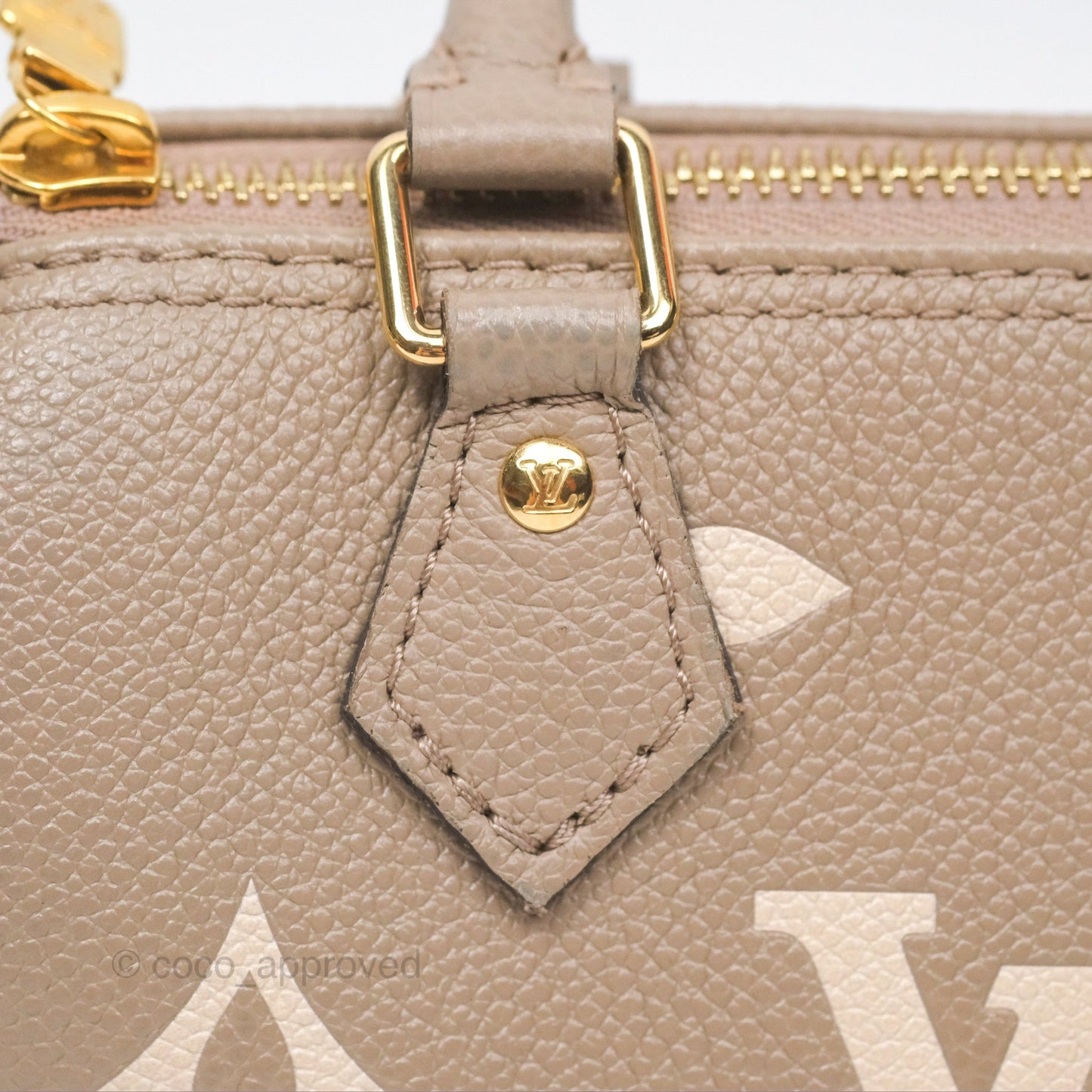 Louis Vuitton Nano Speedy Monogram Empreinte Dove/Cream