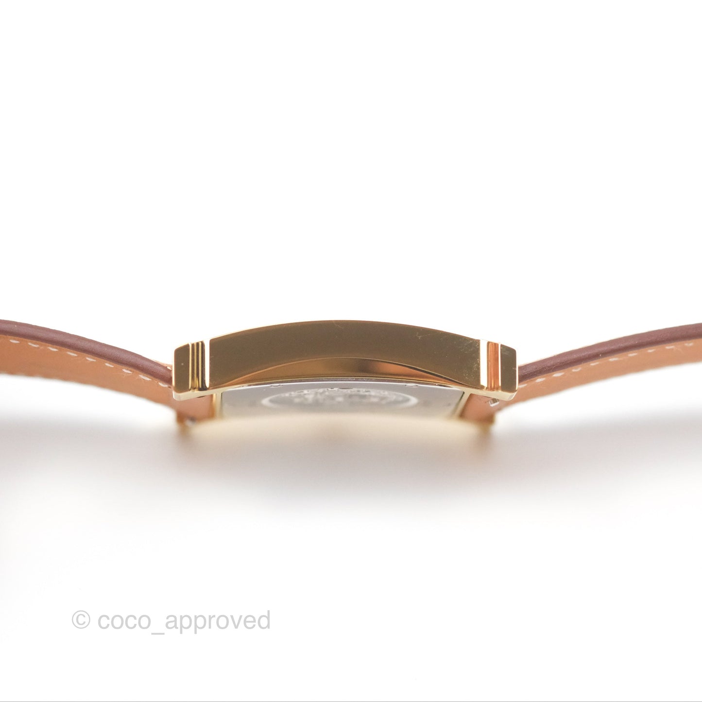Hermès Heure H TGM 34mm Watch Gold Epsom Gold Hardware