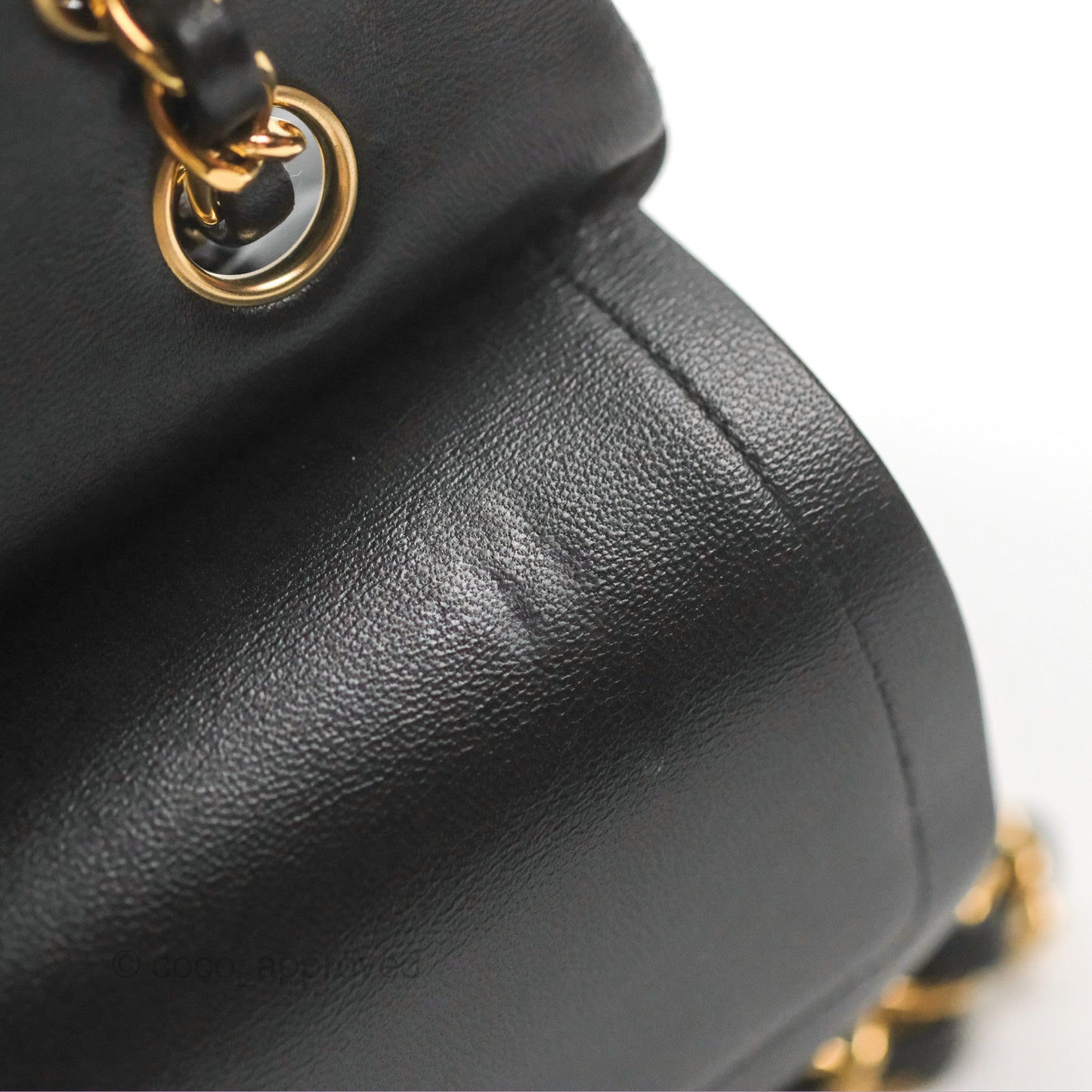 Chanel Small Classic Quilted Flap Black Lambskin Gold Hardware
