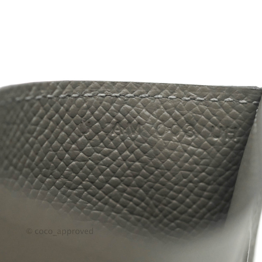 Hermès Citizen Twill Card Holder Garden of Harnesses Gris Meyer 0L Epsom