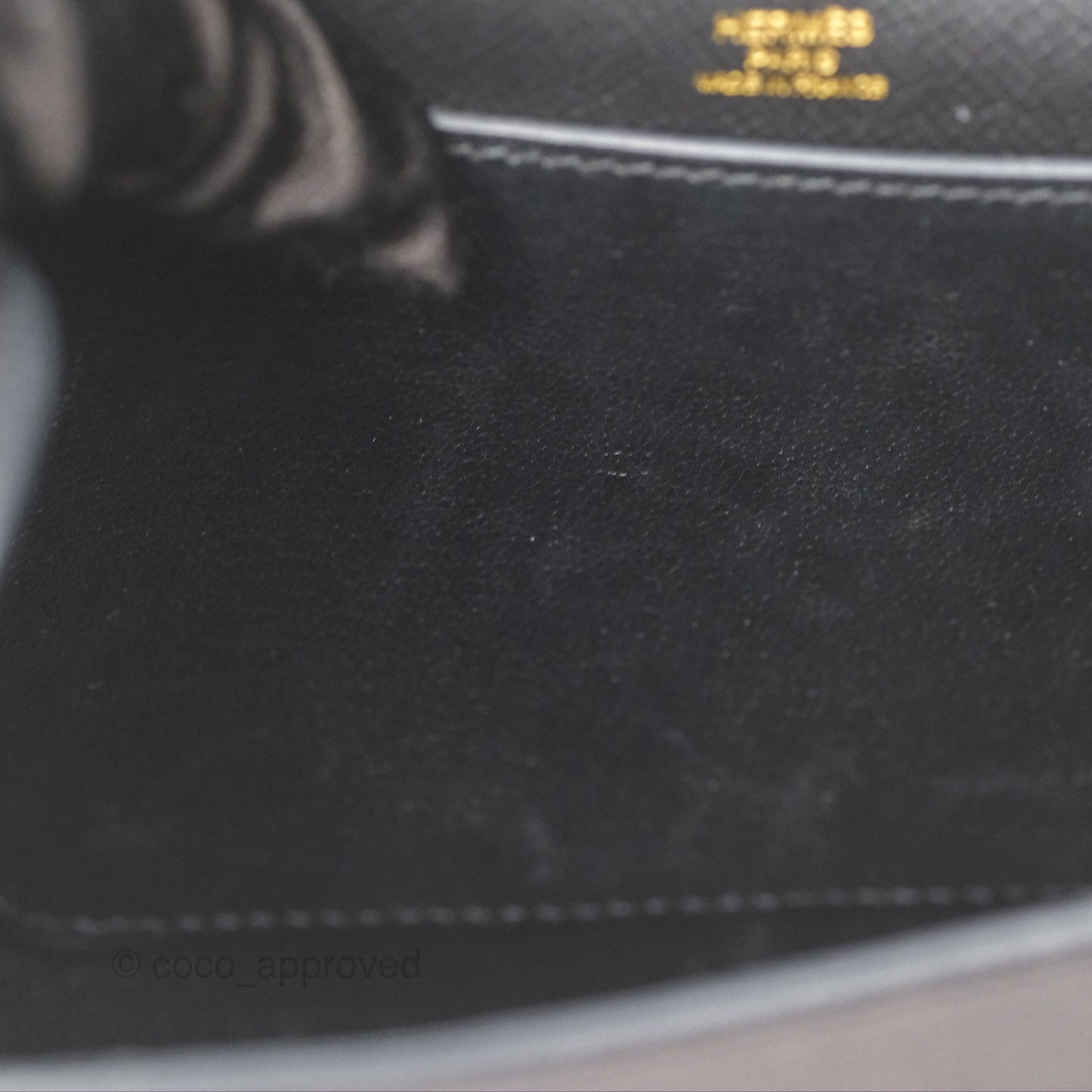 Hermes Octogone 23 Black Epsom
