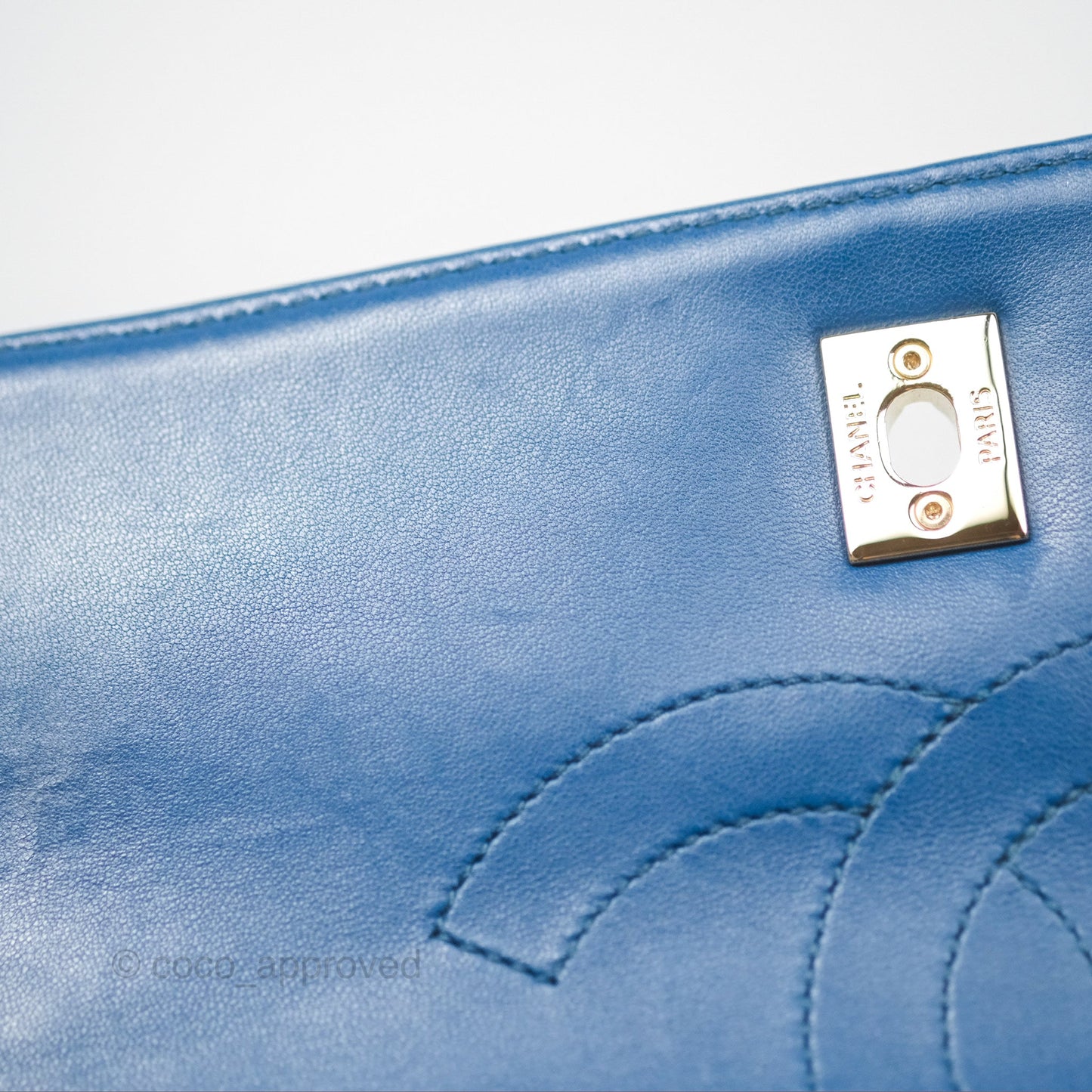Chanel Medium Trendy CC Navy Blue Lambskin Gold Hardware
