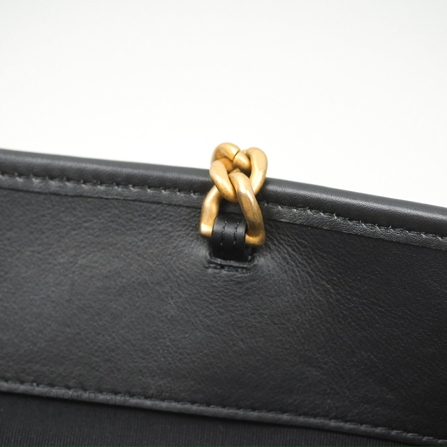 Chanel Tweed Tote Bag Leather Gold Hardware 22K