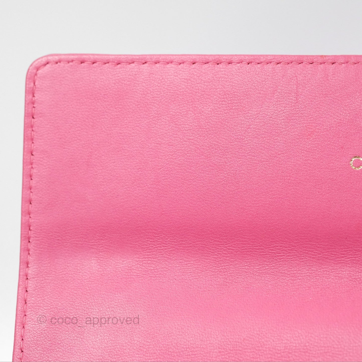 Chanel Classic Quilted Long Wallet Pink Lambskin Gold Hardware
