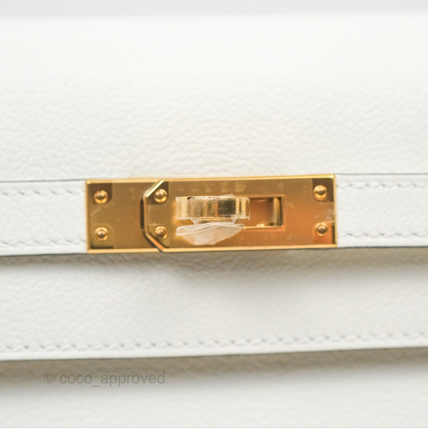 Hermès Kelly Danse II Bag Blanc/Kraft Evercolor Gold Hardware