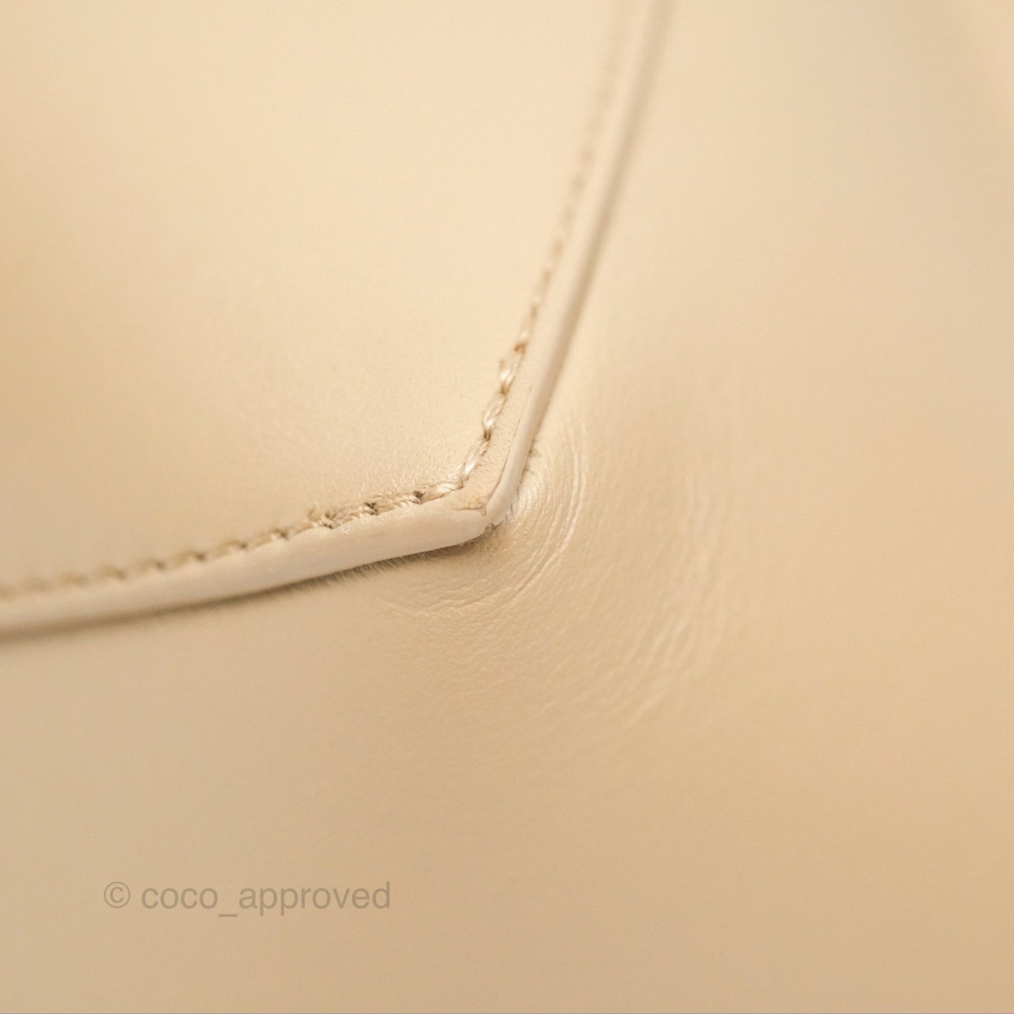 Loewe Mini Puzzle Fold Tote In Shiny Calfskin Soft White/ Paper Craft